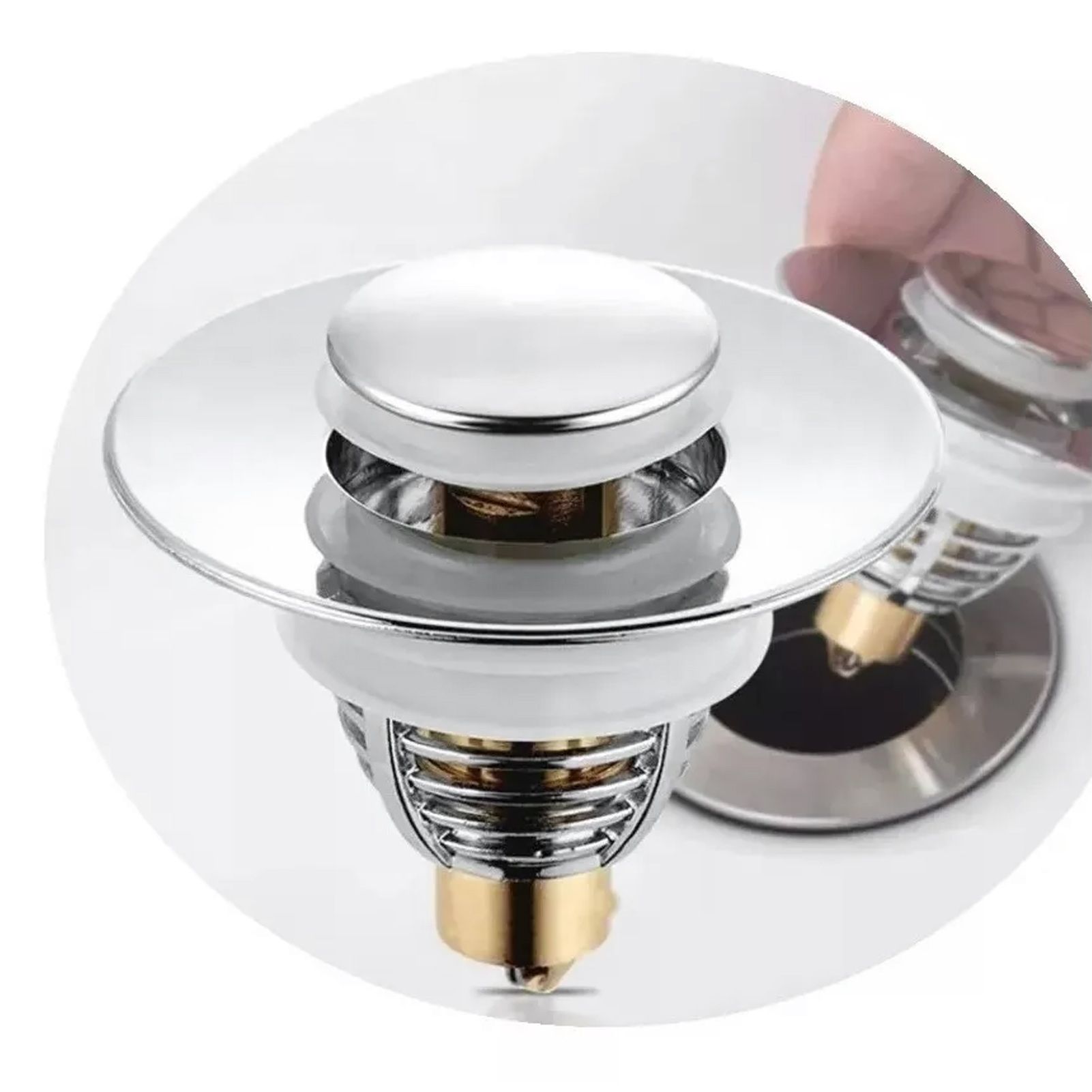 2Pcs Bathroom Sink Stopper Basin Pop Up Sink Drain Strainer Plug for Washbasin view 11
