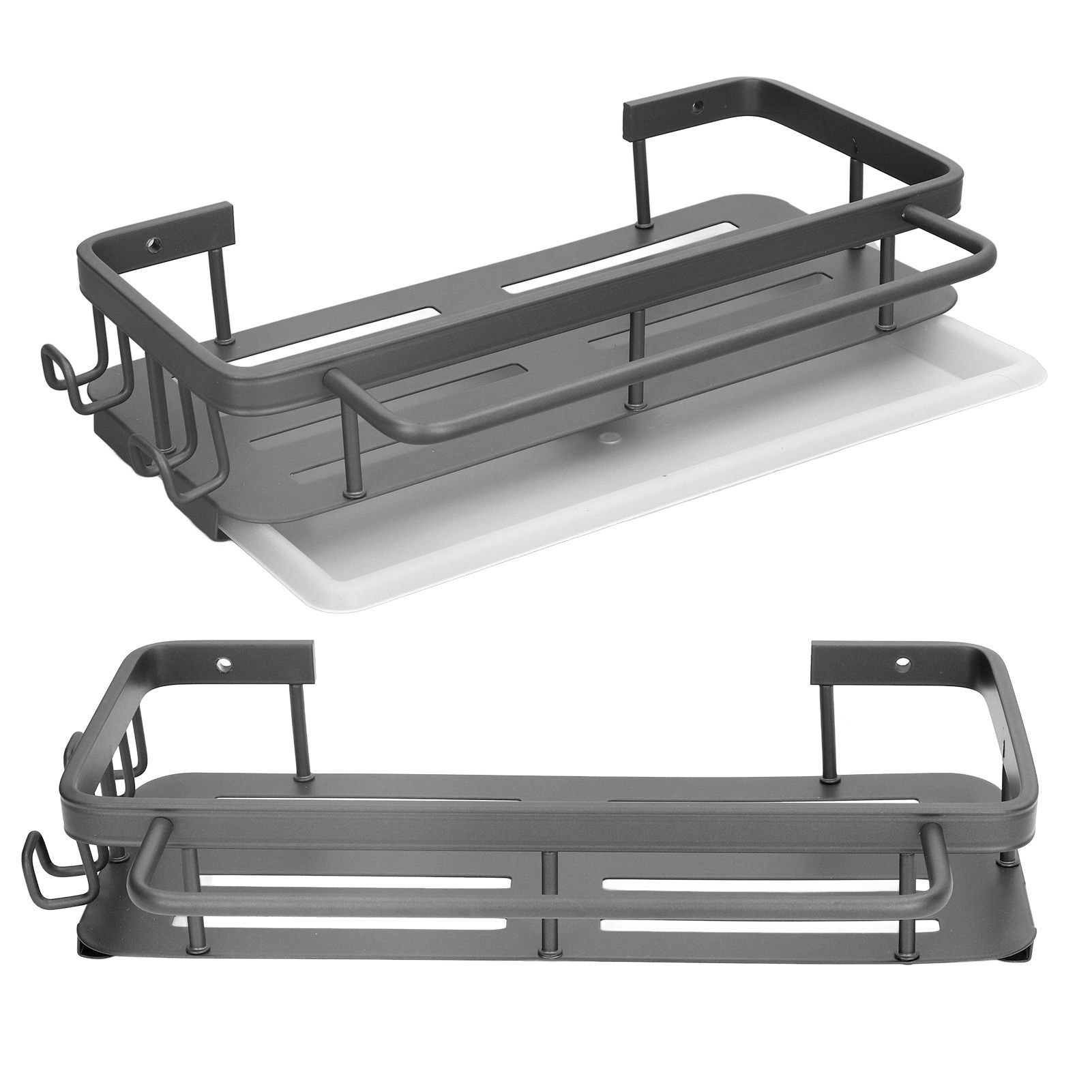 Kitchen Wall Mounted Sink Shelf Punching Free Rustproof Over Sink Dish Drying view 9