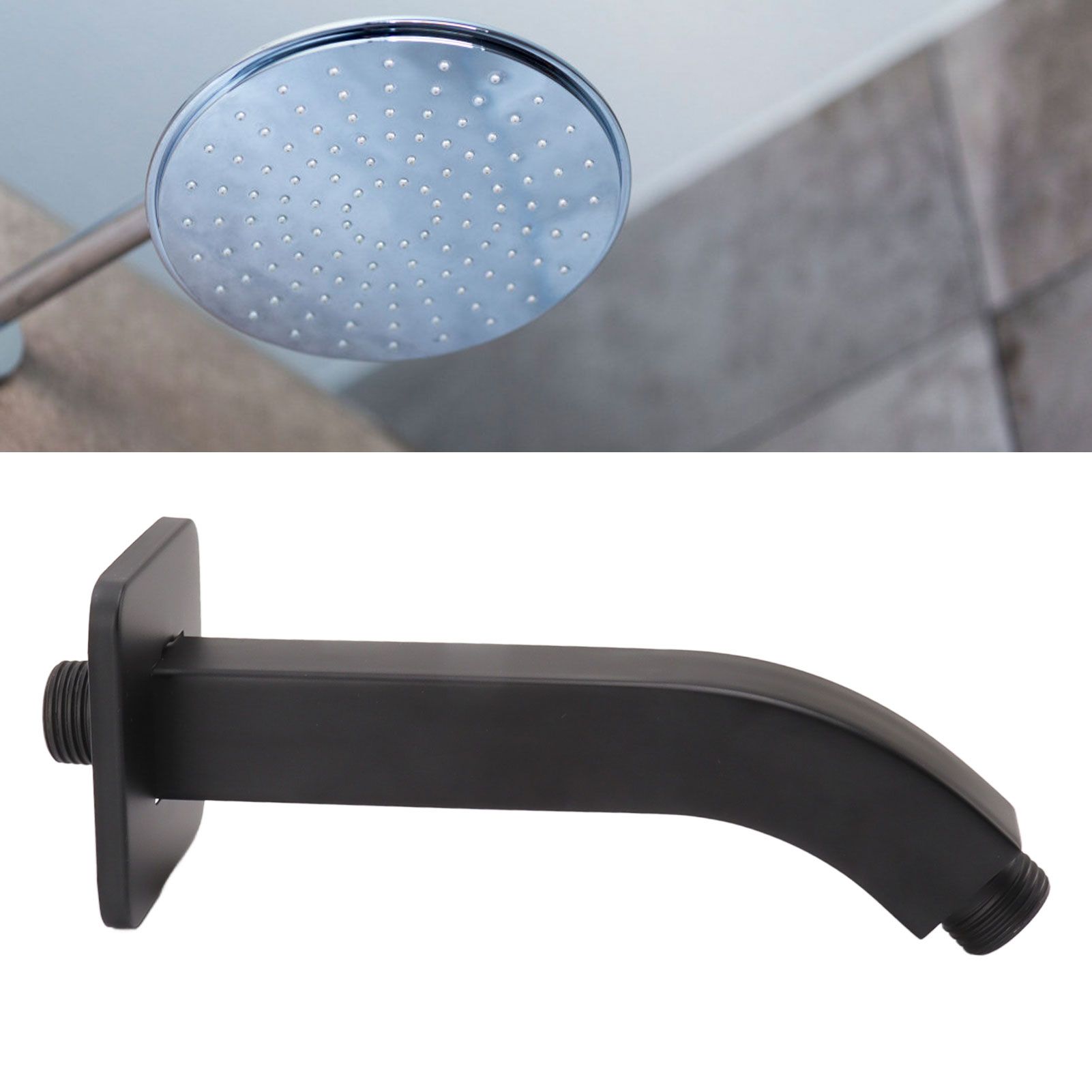 Shower Arm Extension Tube Brass Shower Head Extender Home Decoration NPT for view 12