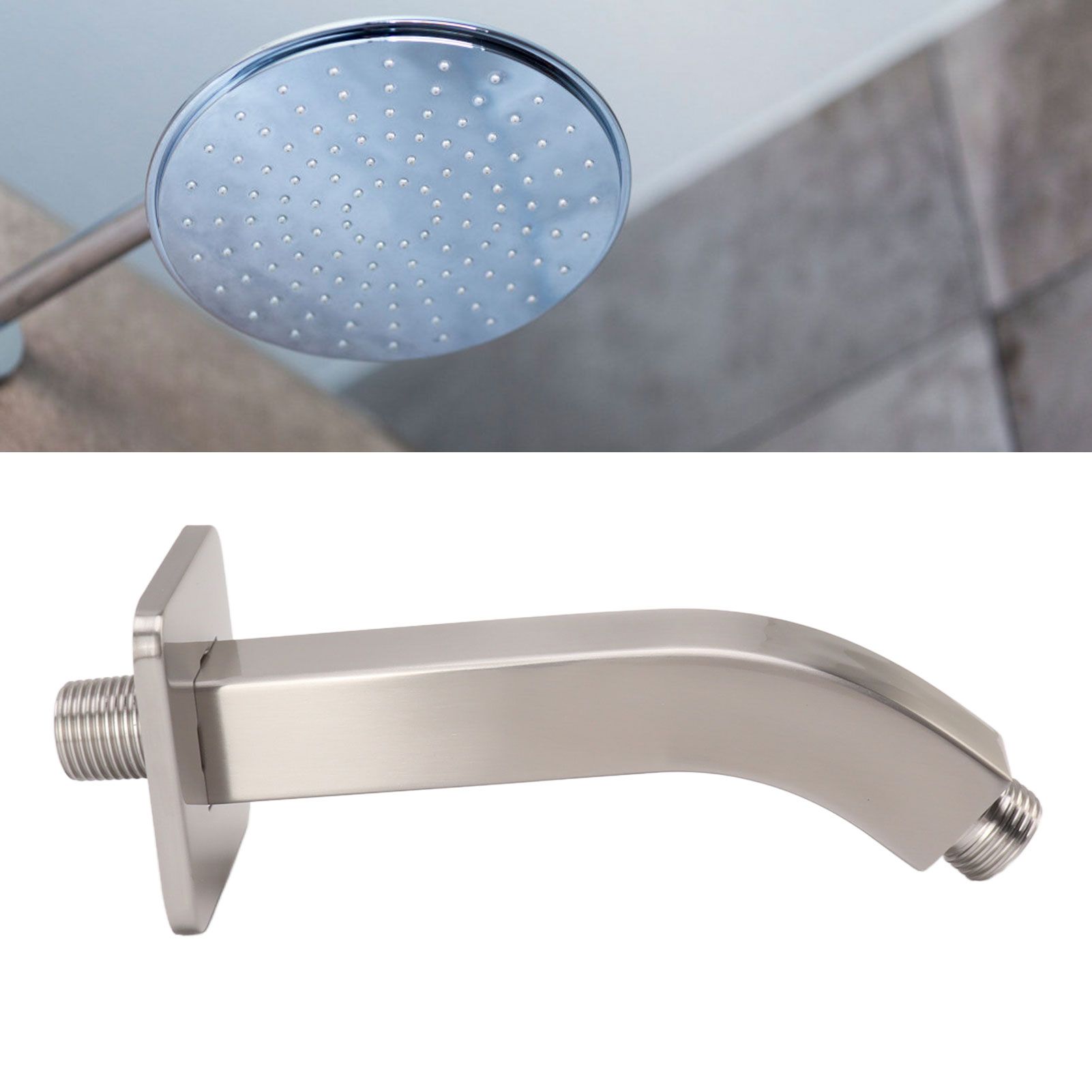 Shower Arm Extension Tube Brass Shower Head Extender Home Decoration NPT for view 11