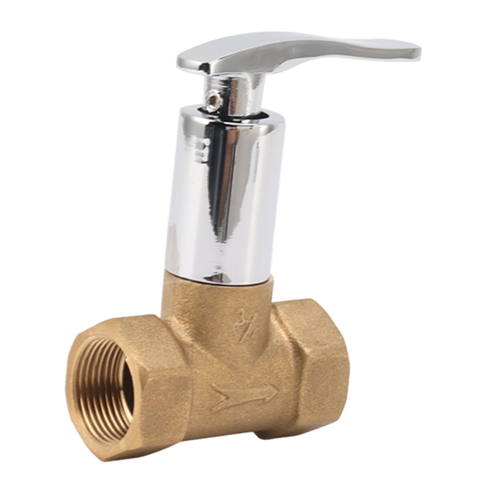Water Stop Valve 3/4in Concealed Ceramic Brass Electroplated Water Valve for view 2