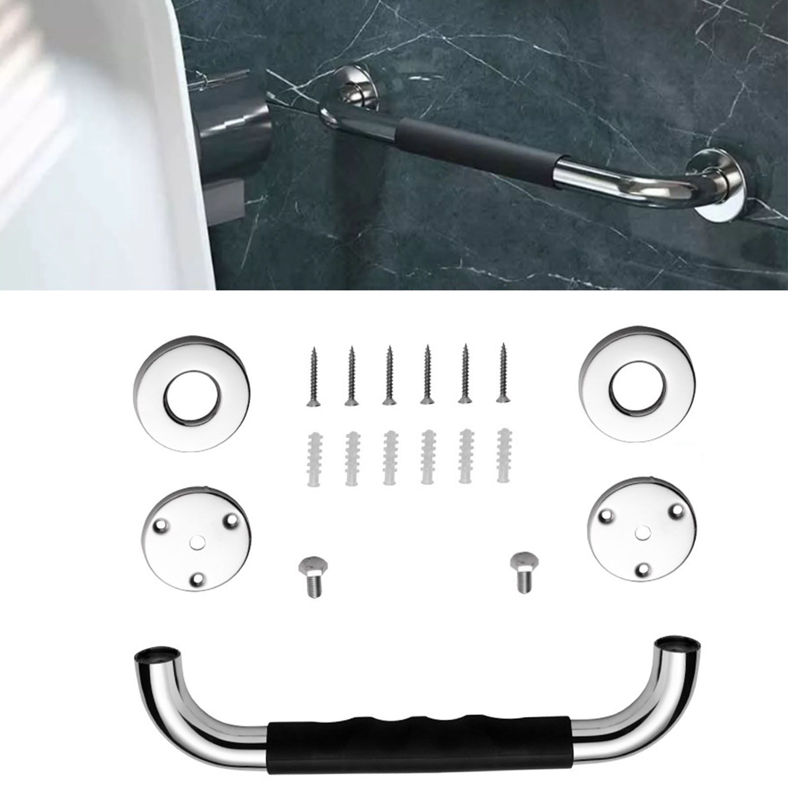 Safety Grab Bars Thickening 304 Stainless Steel Waterproof Slip Resistant view 6