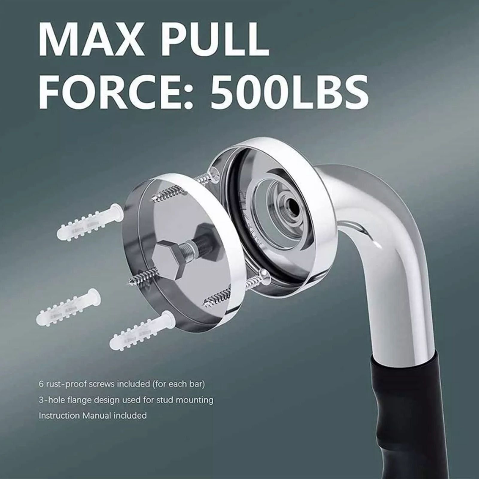 Safety Grab Bars Thickening 304 Stainless Steel Waterproof Slip Resistant view 8