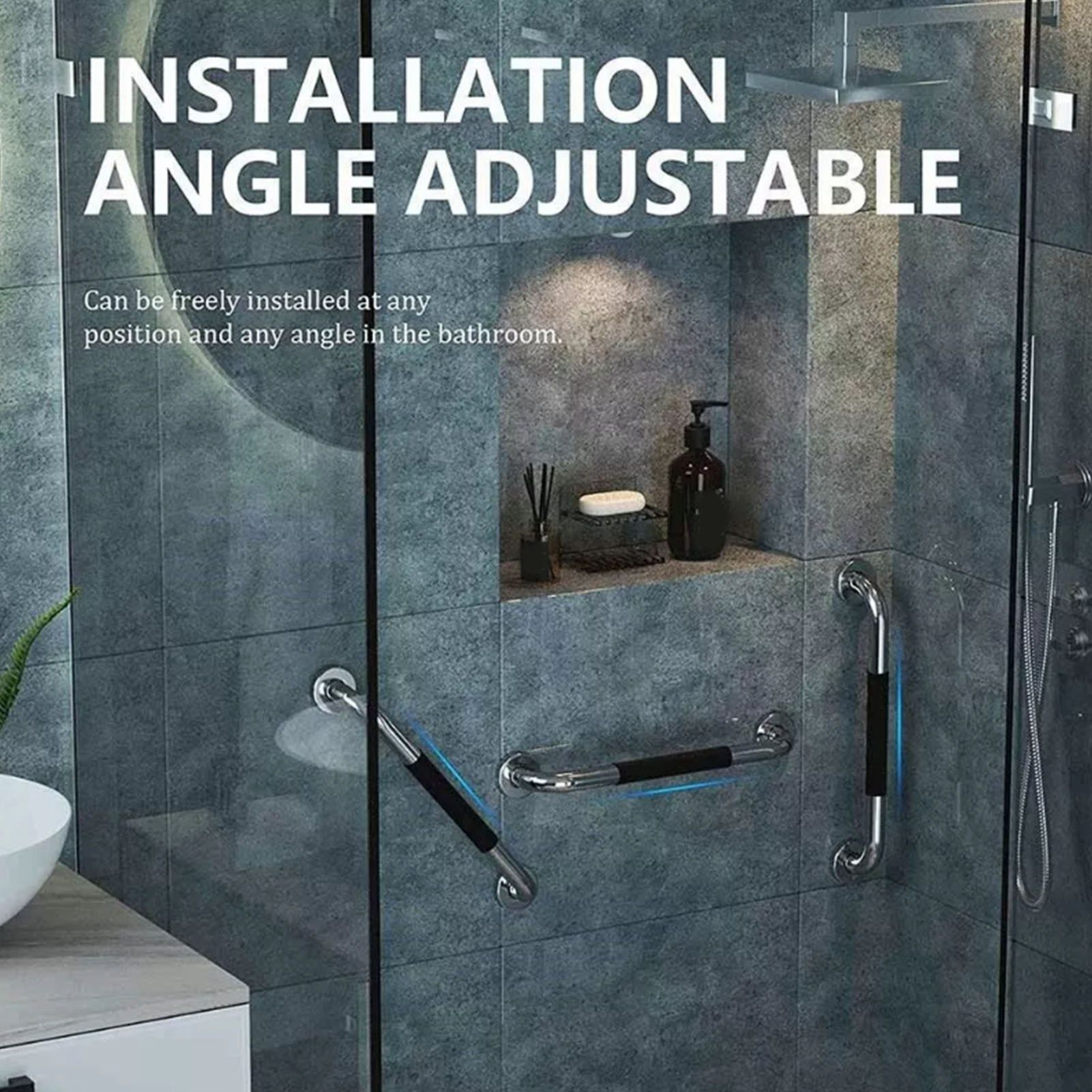 Safety Grab Bars Thickening 304 Stainless Steel Waterproof Slip Resistant view 9