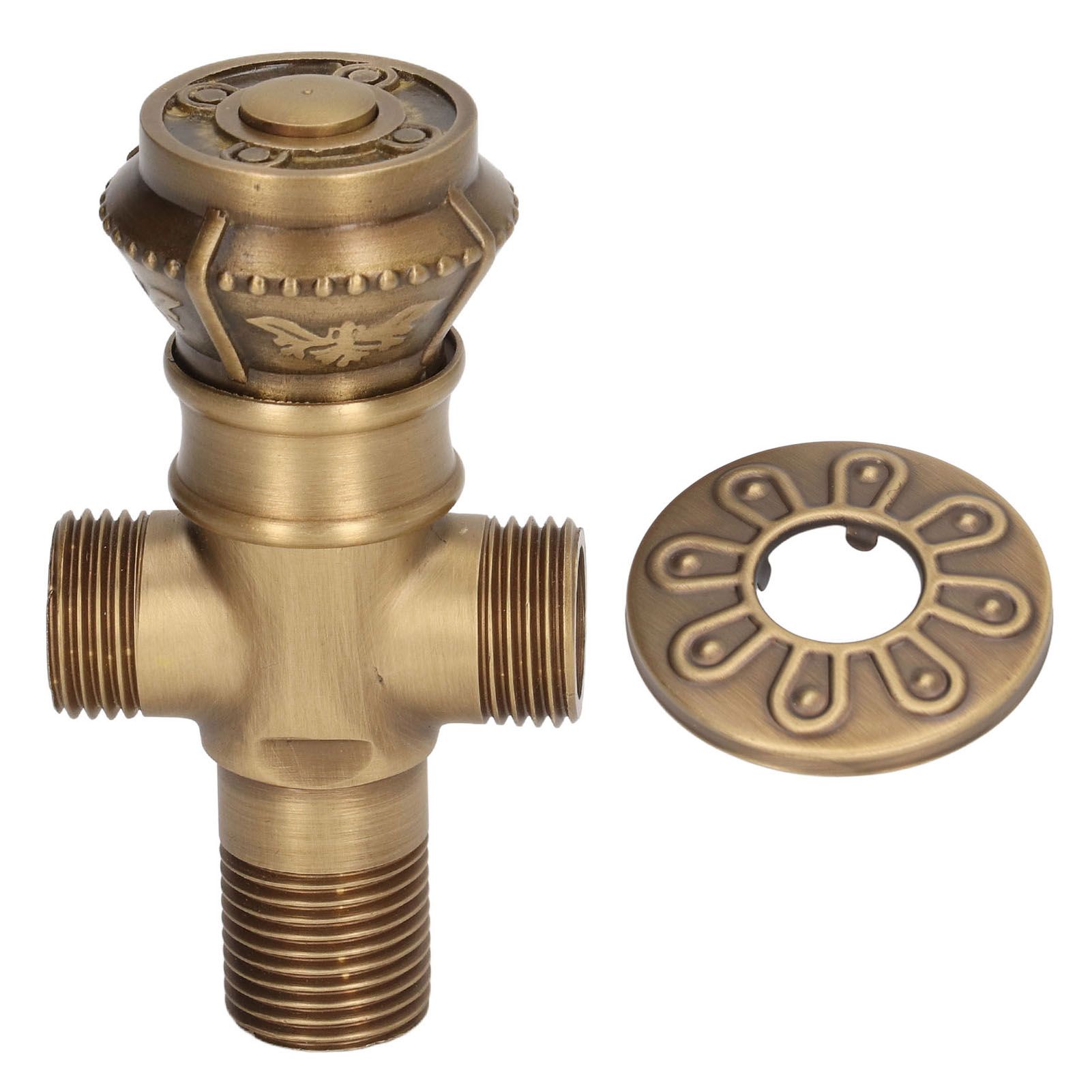 Angle Valve European Antique Style Cold Hot Water Faucet Turn Angle Water Stop view 2