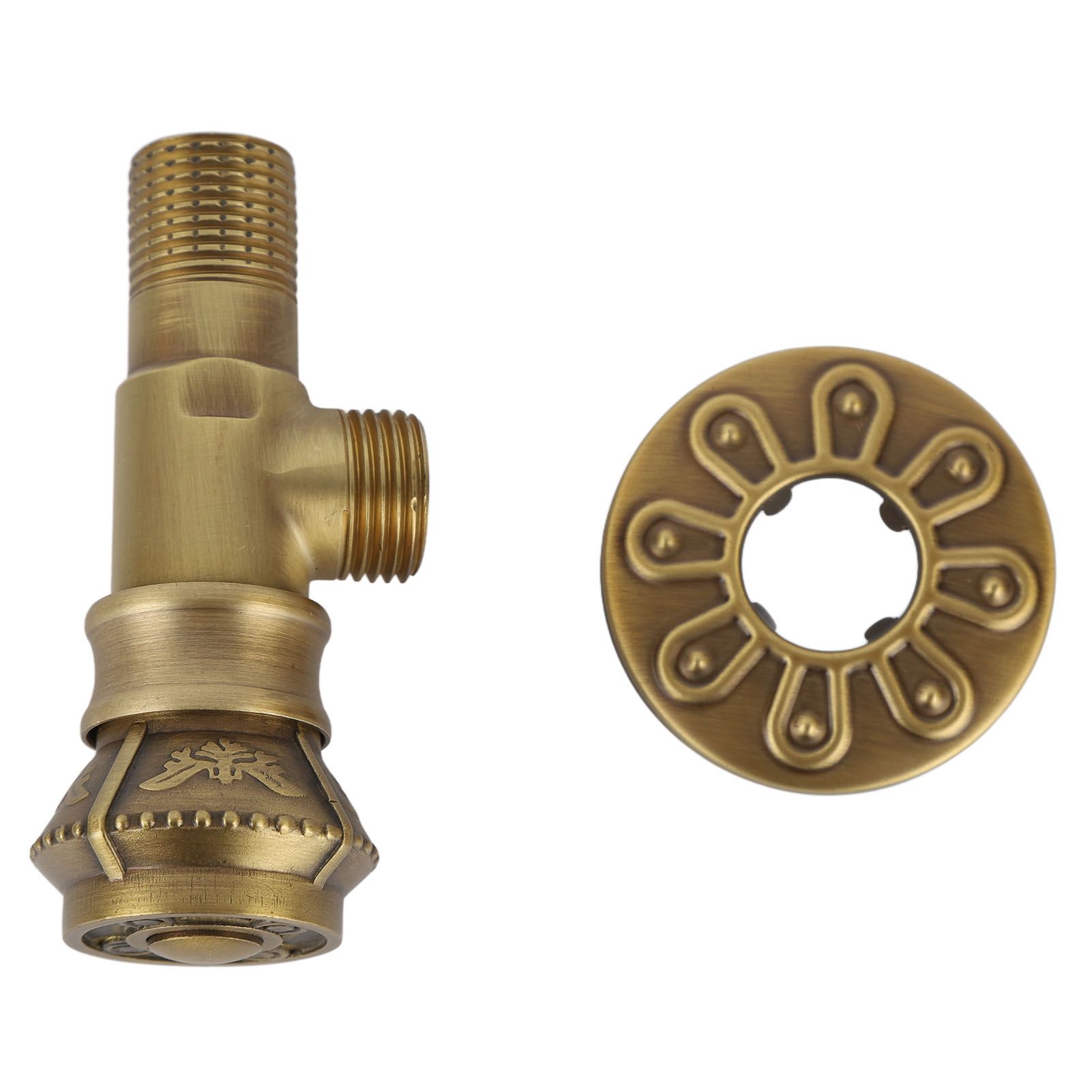 Angle Valve Vintage European Style Brass Cold Hot Water Stop Valve for Water view 2