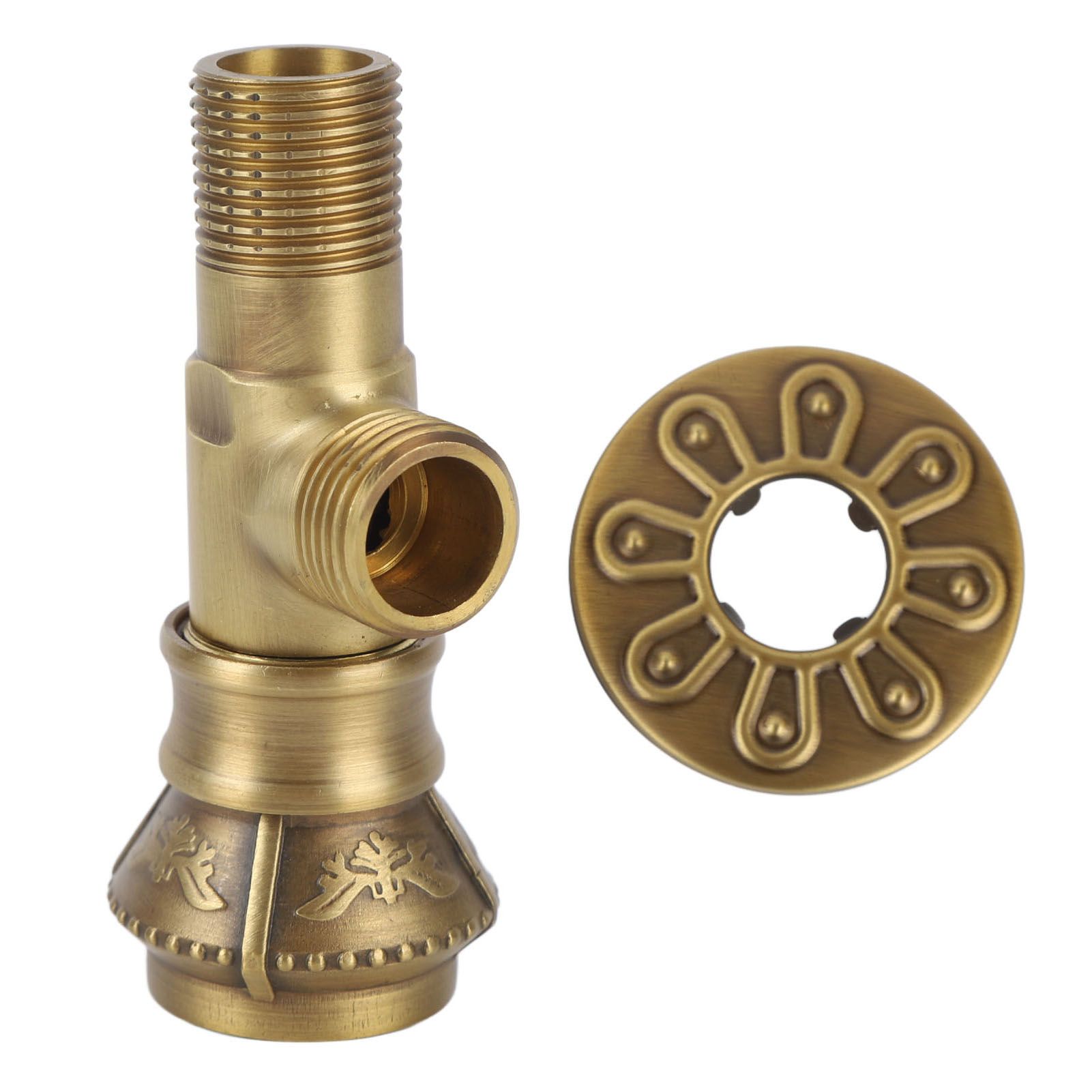 Angle Valve Vintage European Style Brass Cold Hot Water Stop Valve for Water view 3