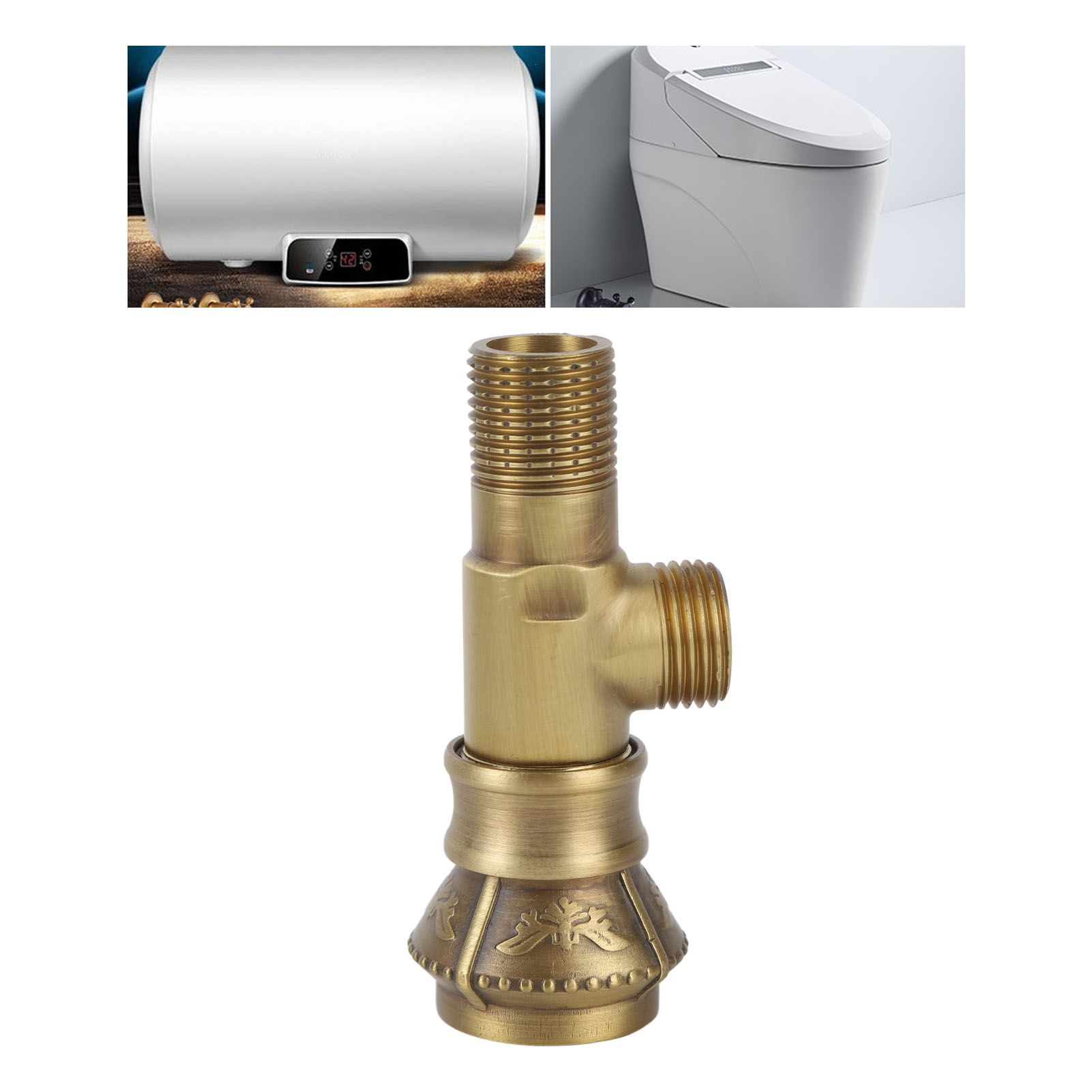Angle Valve Vintage European Style Brass Cold Hot Water Stop Valve for Water view 12