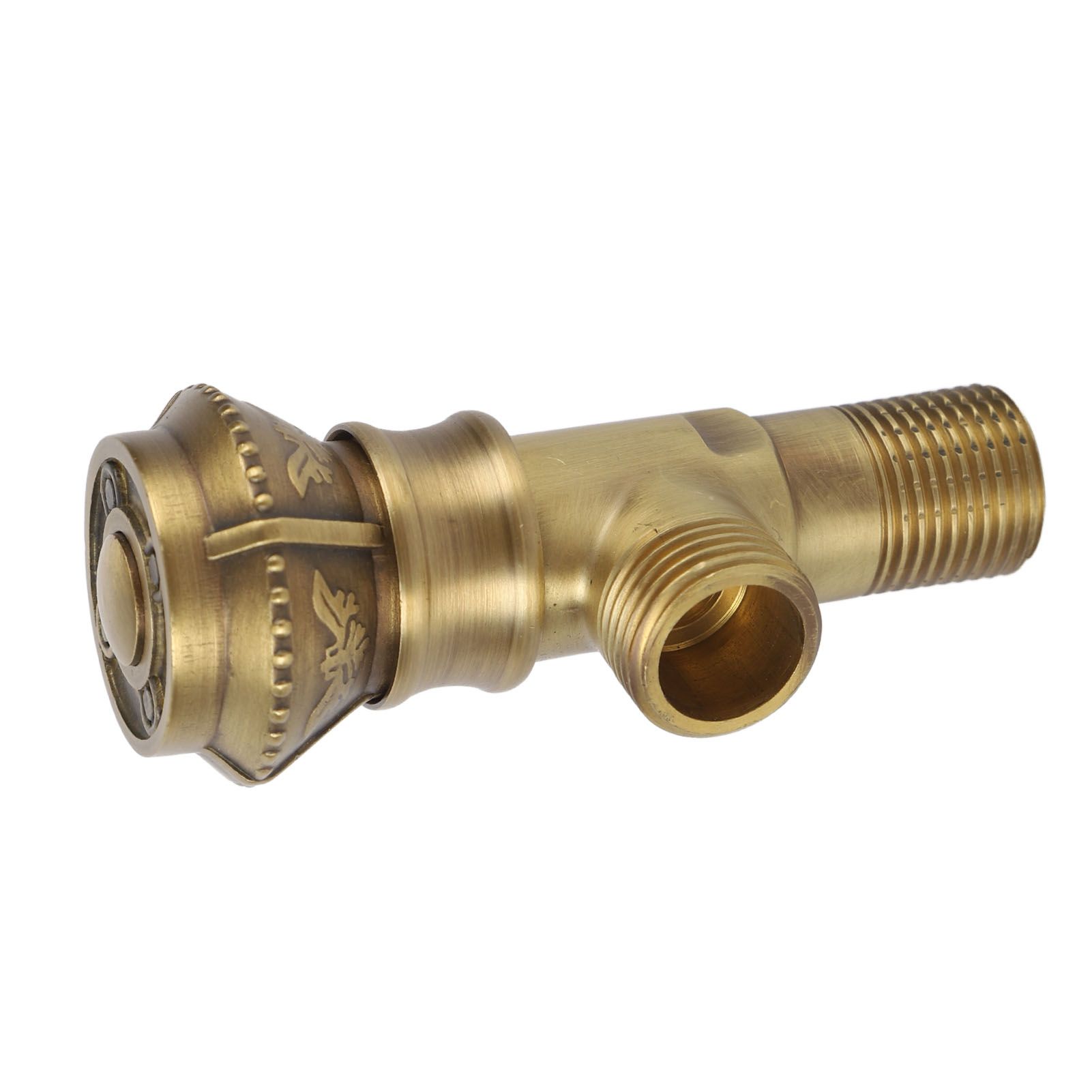 Angle Valve Vintage European Style Brass Cold Hot Water Stop Valve for Water view 15