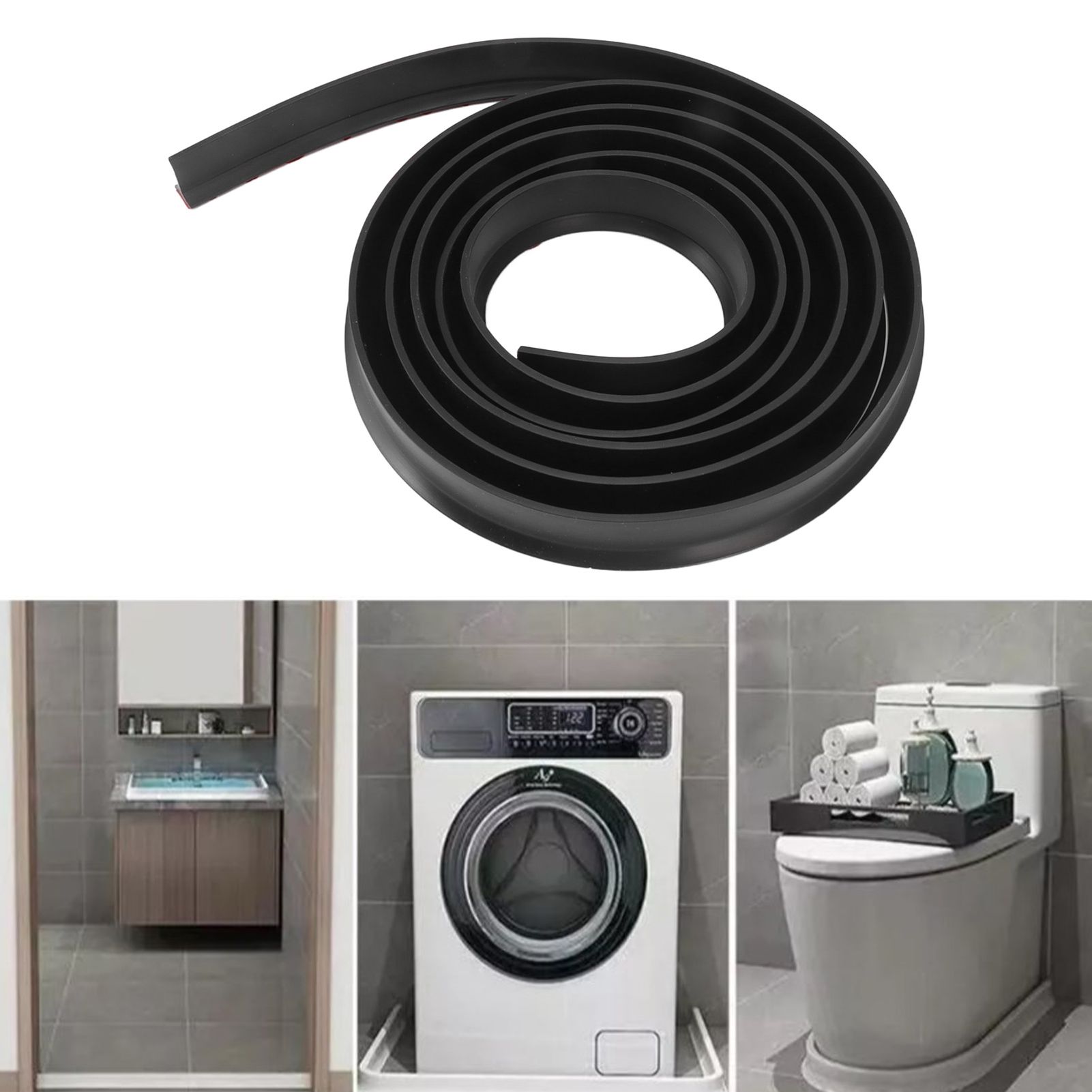 Water Insulation Strip Flexible Bendable Self Adhesive TPE Shower Wet Dry view 11