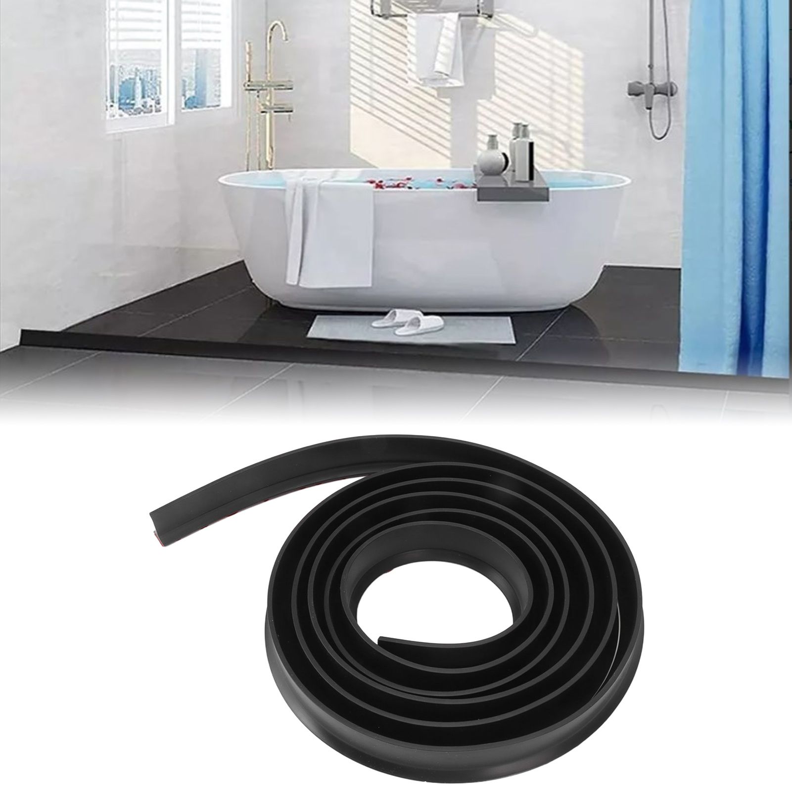 Water Insulation Strip Flexible Bendable Self Adhesive TPE Shower Wet Dry view 12