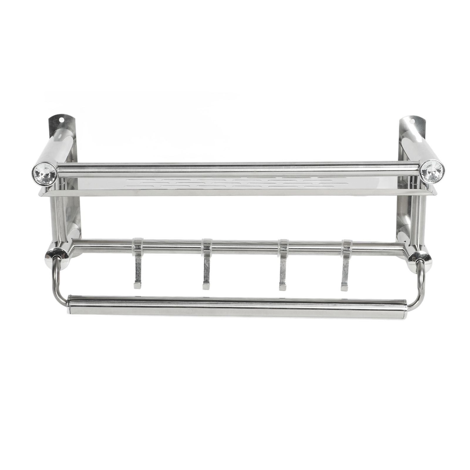15.7in Bathroom Shelf Wall Mounted 201 Stainless Steel Waterproof Corrosion view 7