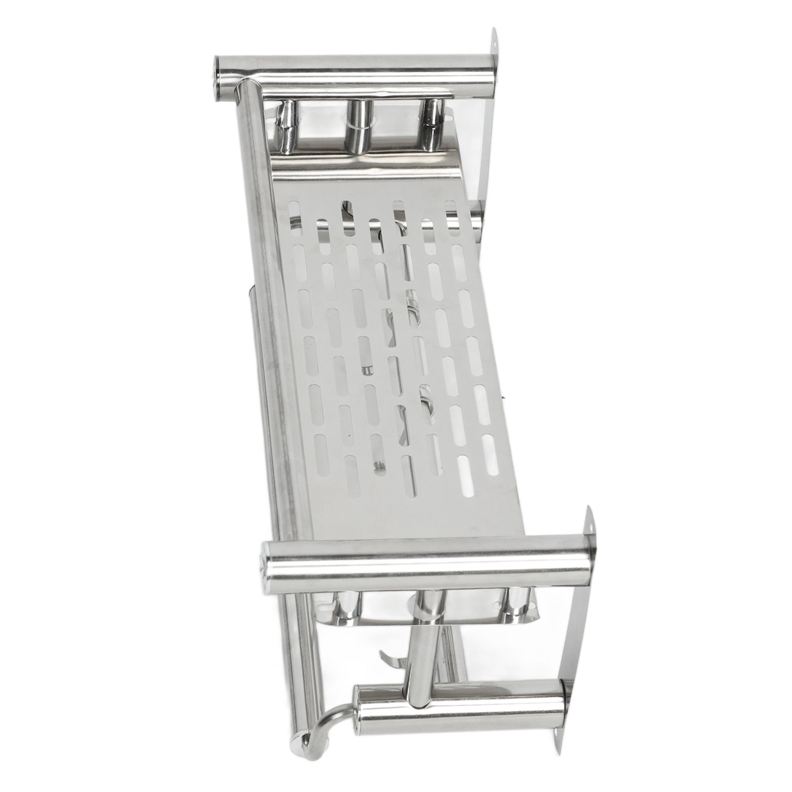 15.7in Bathroom Shelf Wall Mounted 201 Stainless Steel Waterproof Corrosion view 8