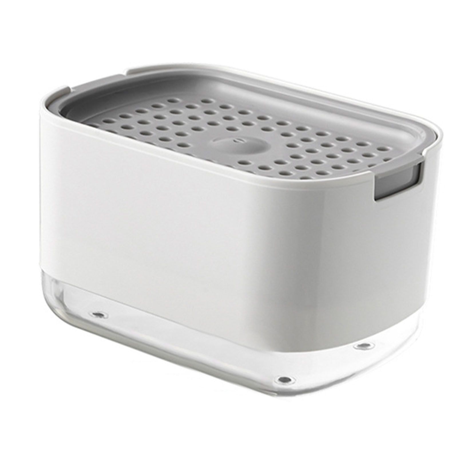 Soap Dispenser with Sponge Holder PP PET Press Type Soap Box for Cloth Dish