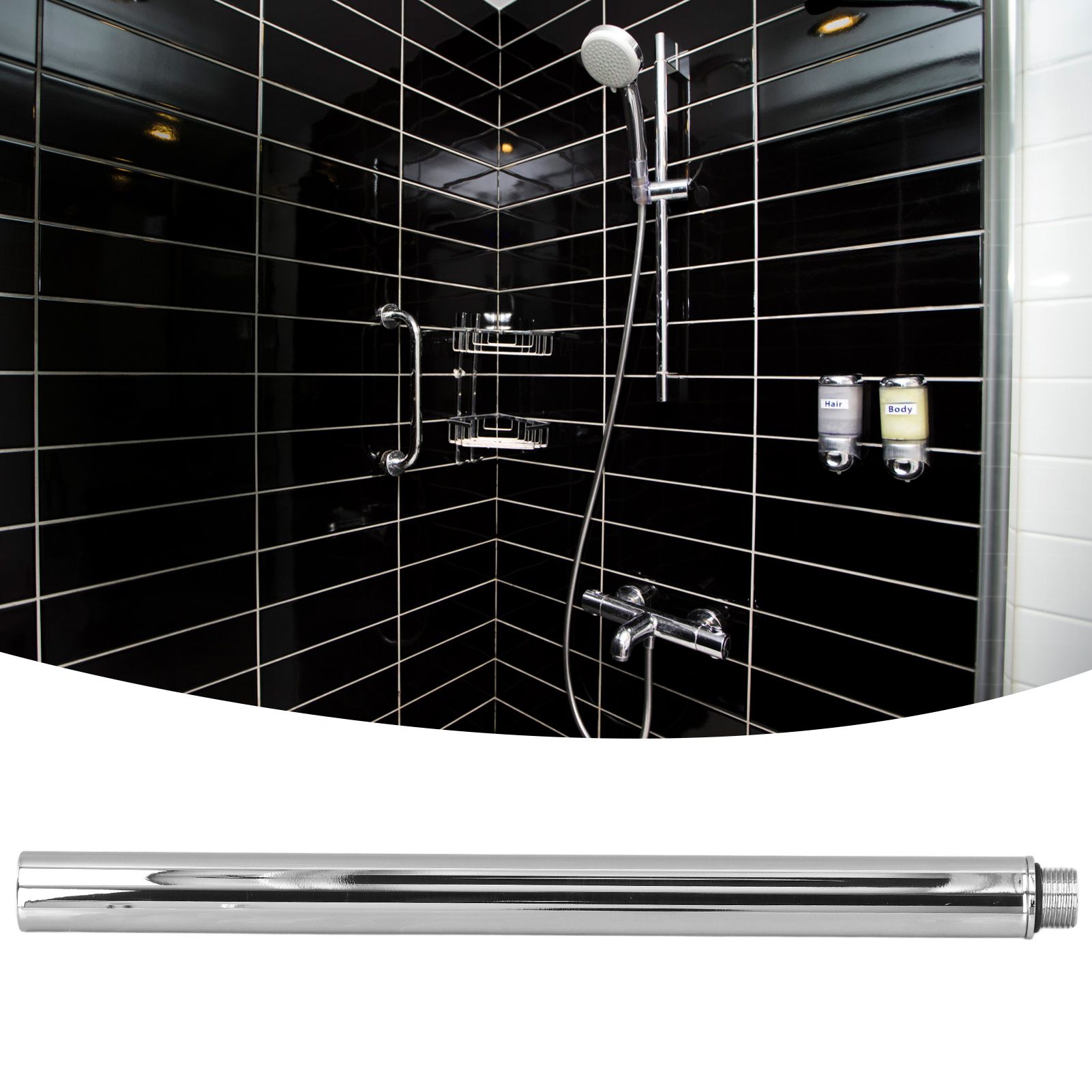 Shower Arm Extension Tube Copper Shower Head Extender Home Decoration for Bathroom view 11