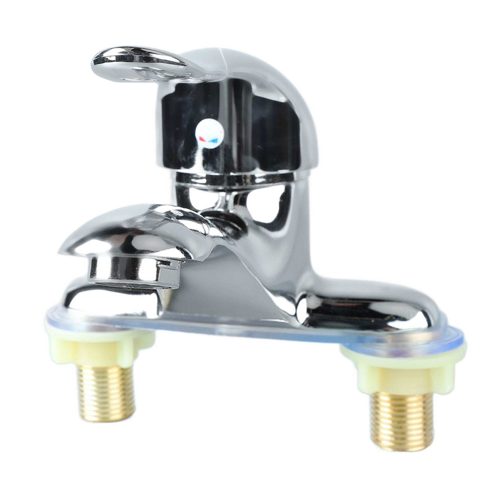 Bathroom Sink Faucet Zinc Alloy 2 Hole Single Handle Hot and Cold Water Mixer view 3