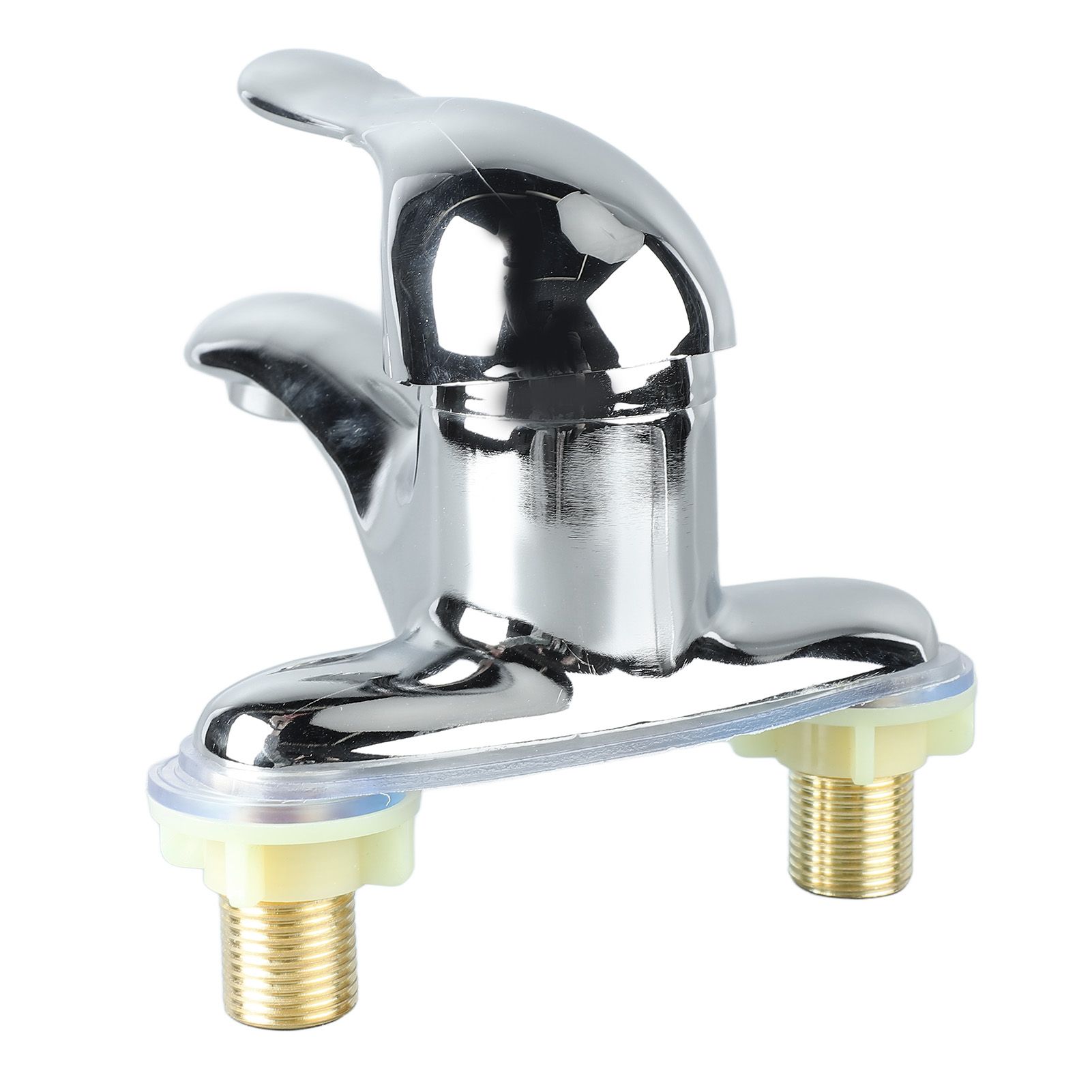 Bathroom Sink Faucet Zinc Alloy 2 Hole Single Handle Hot and Cold Water Mixer view 6