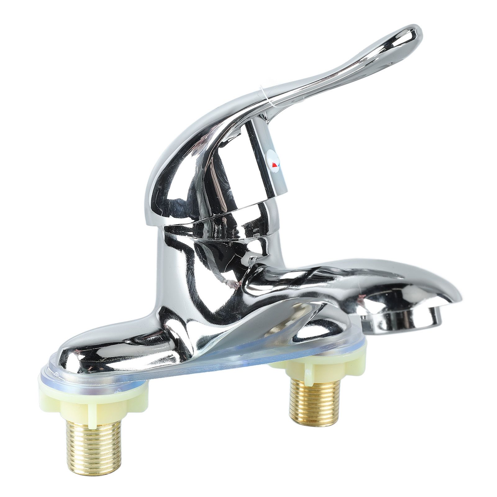 Bathroom Sink Faucet Zinc Alloy 2 Hole Single Handle Hot and Cold Water Mixer view 7
