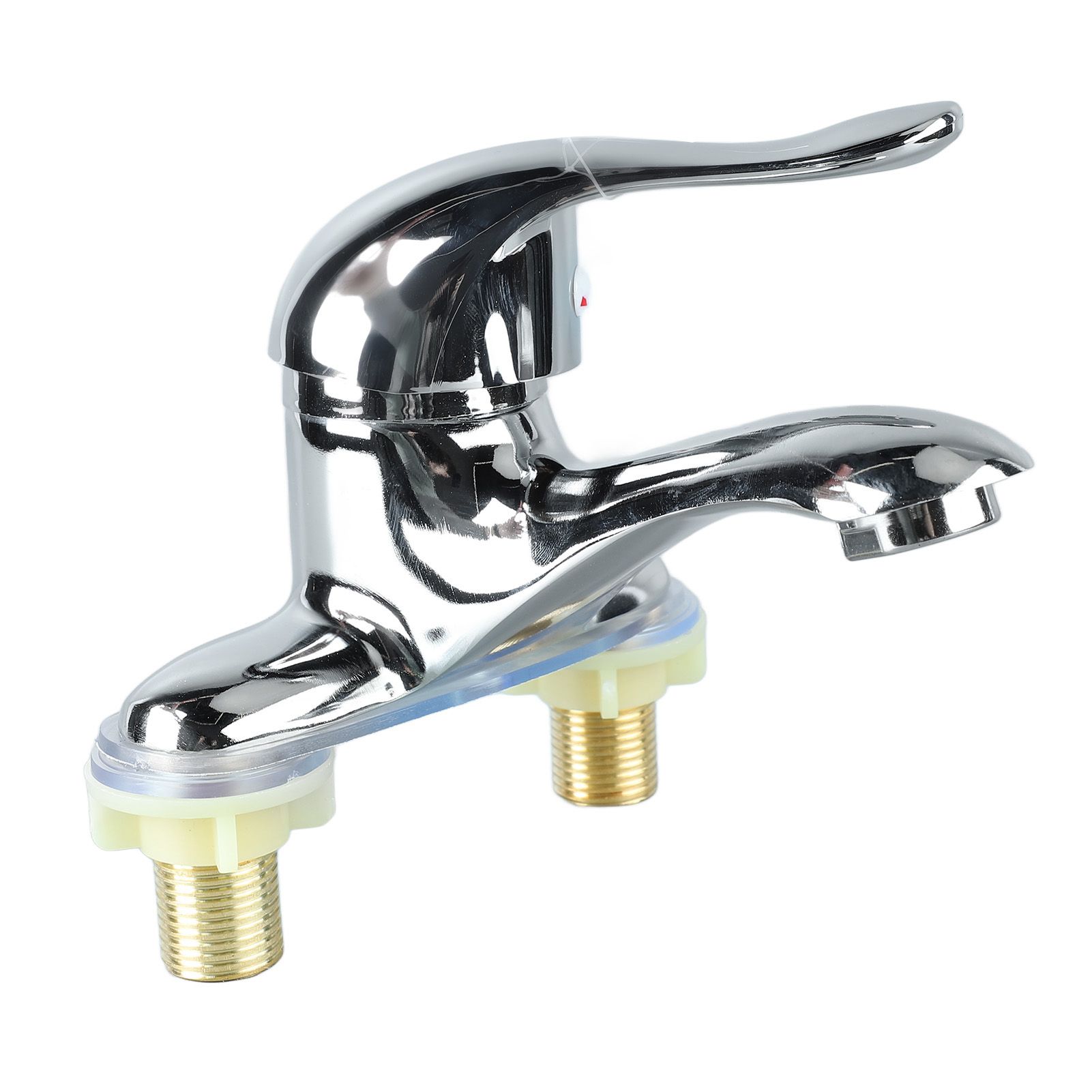 Bathroom Sink Faucet Zinc Alloy 2 Hole Single Handle Hot and Cold Water Mixer view 8