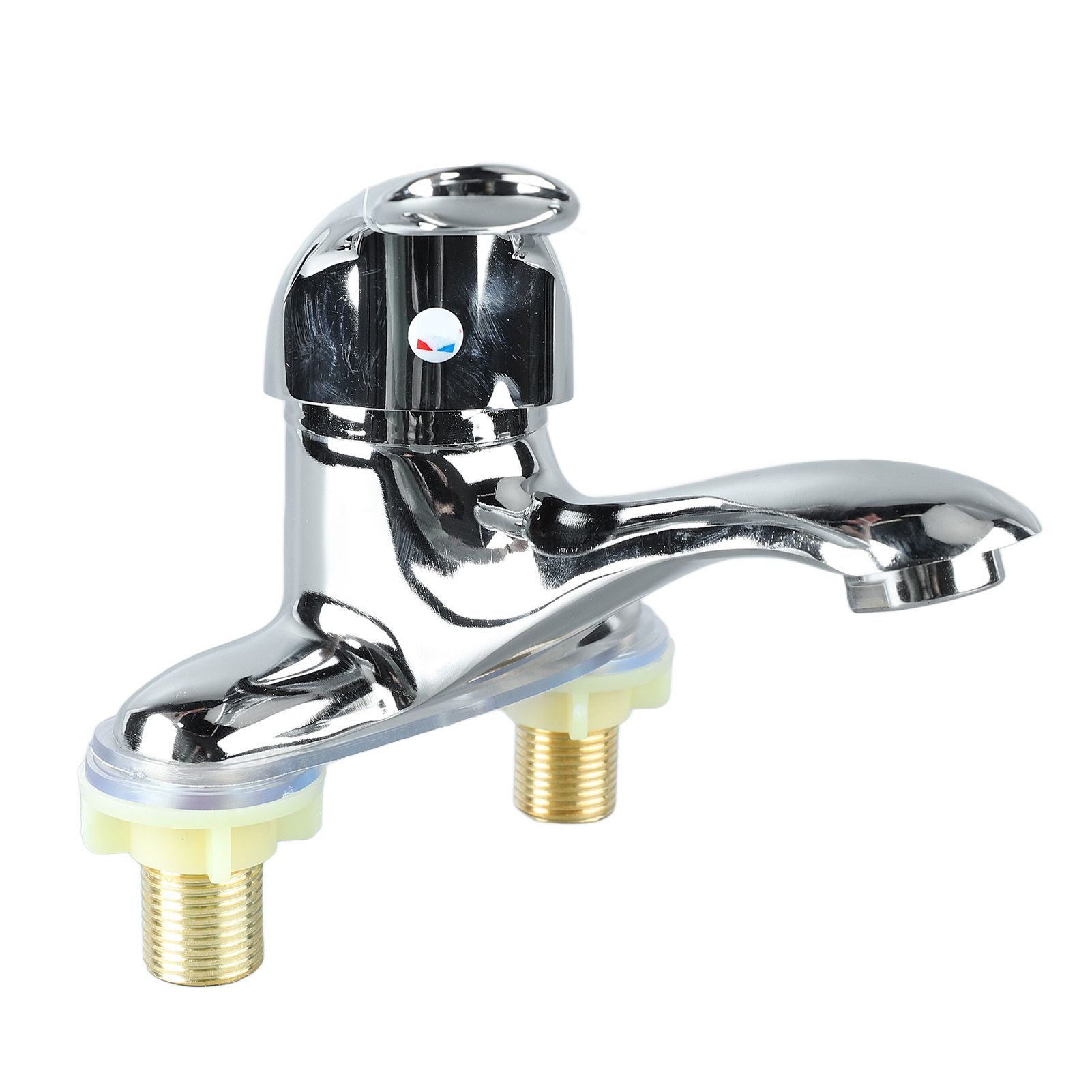 Bathroom Sink Faucet Zinc Alloy 2 Hole Single Handle Hot and Cold Water Mixer view 9