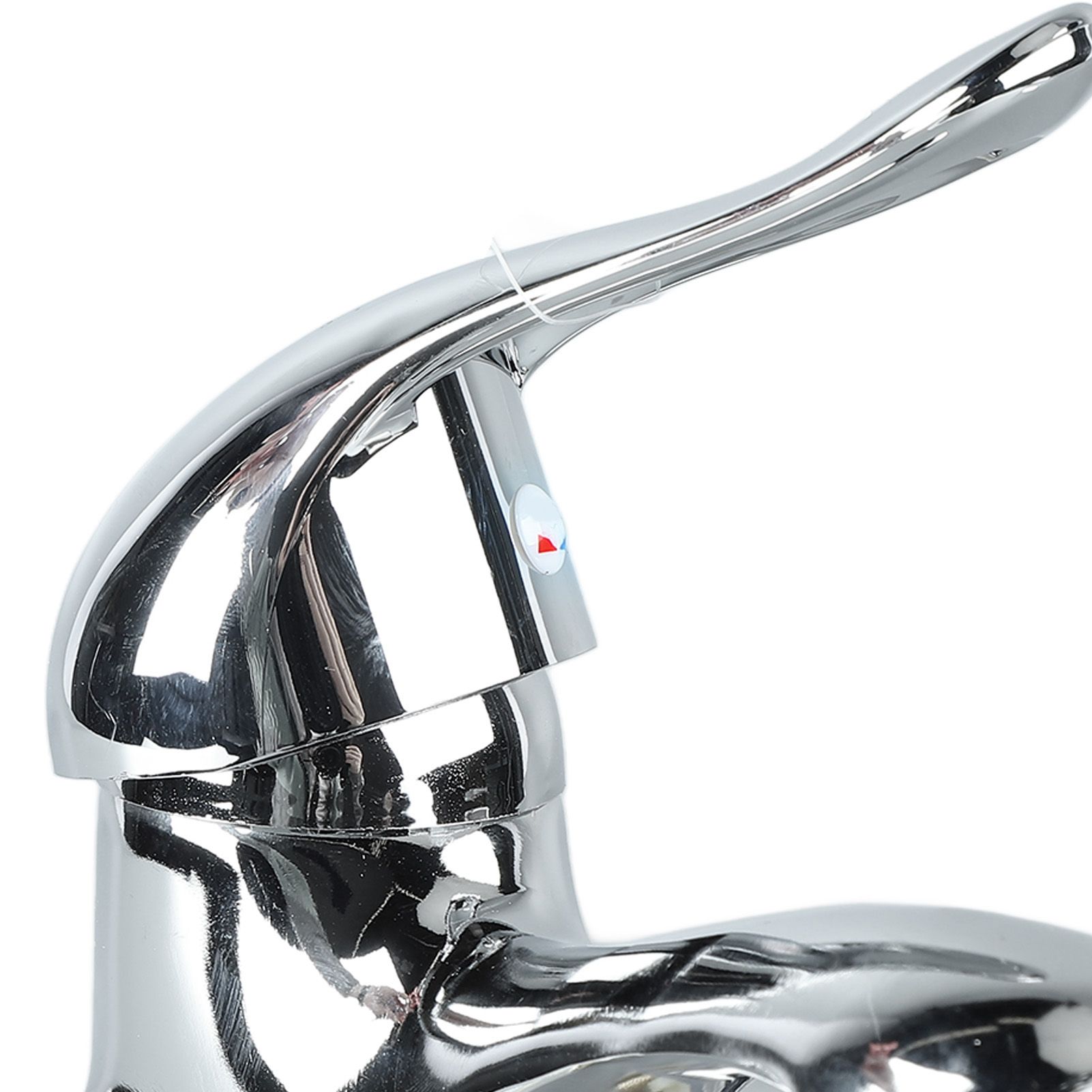 Bathroom Sink Faucet Zinc Alloy 2 Hole Single Handle Hot and Cold Water Mixer view 15