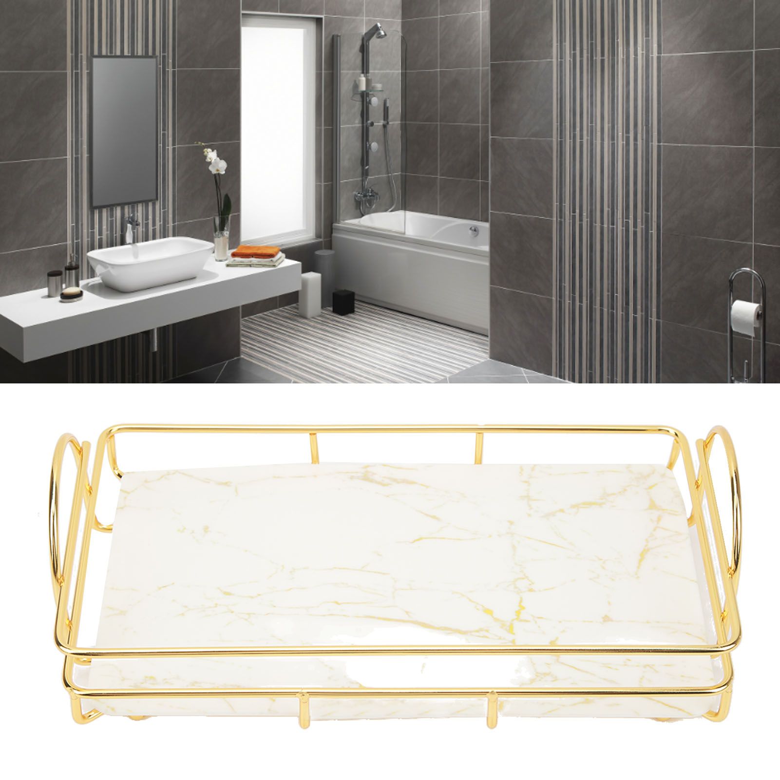 Countertop Organizer Cosmetics Storage Shelf Rack Home Decoration for Bathroom view 11