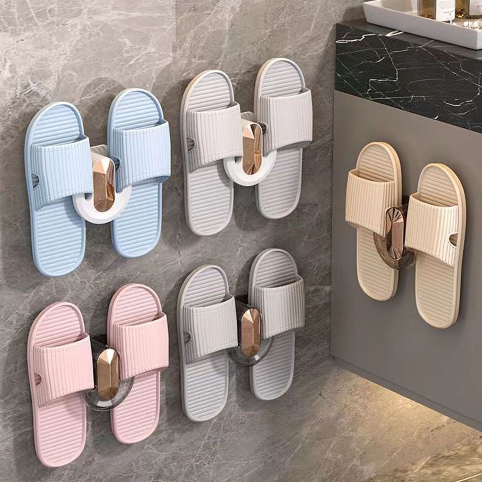Slipper Hook Wall Mounted Drill Free Multifunctional Hanger Hook for Entrance view 10