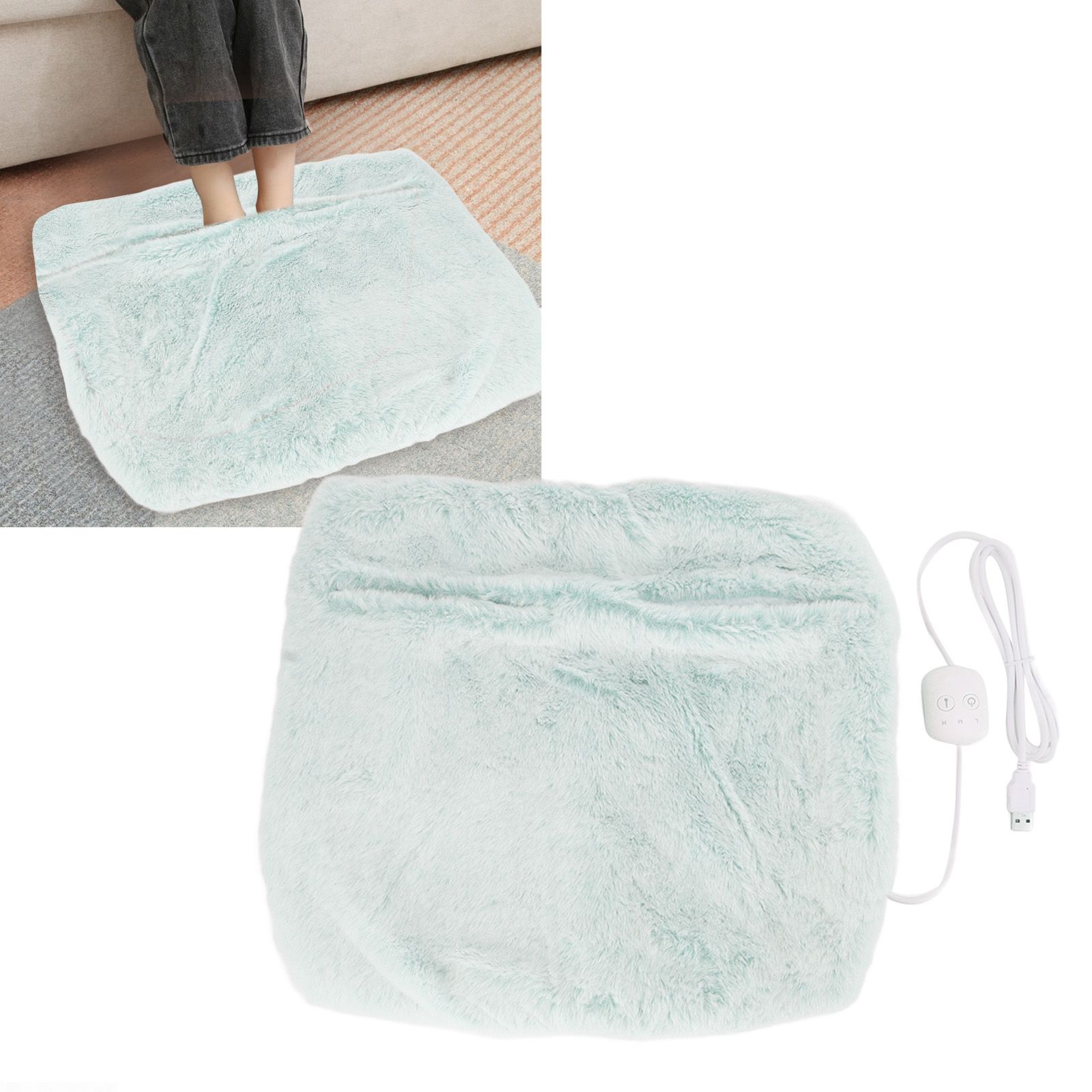 Double Sided Electric Foot Warmer Washable USB Electric Heated Foot Warmer for view 11