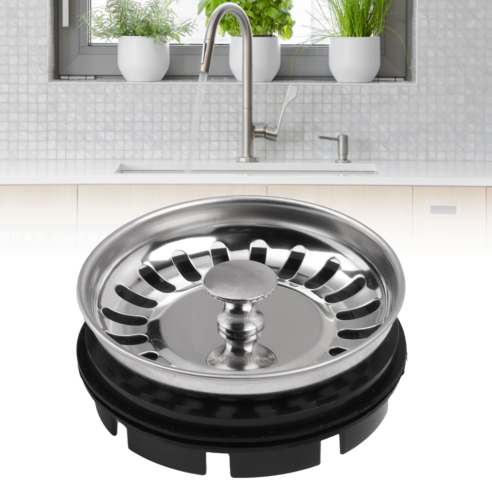 Garbage Disposer Strainer Pull Water Plug Rust Resistant Food Waste Disposer view 12