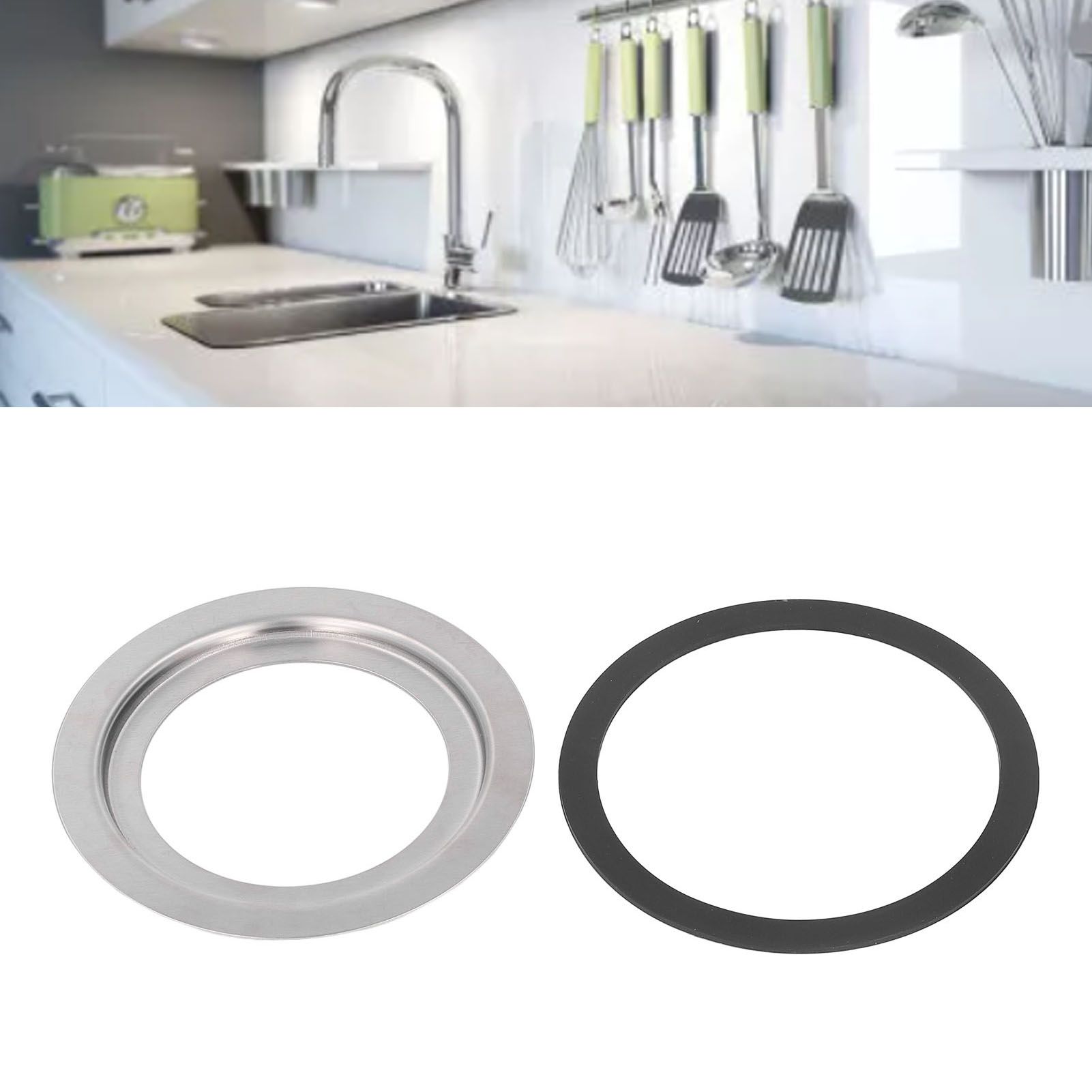 140mm Food Waste Disposer Adapter 140 to 110mm Diameter Stainless Steel Sink view 12