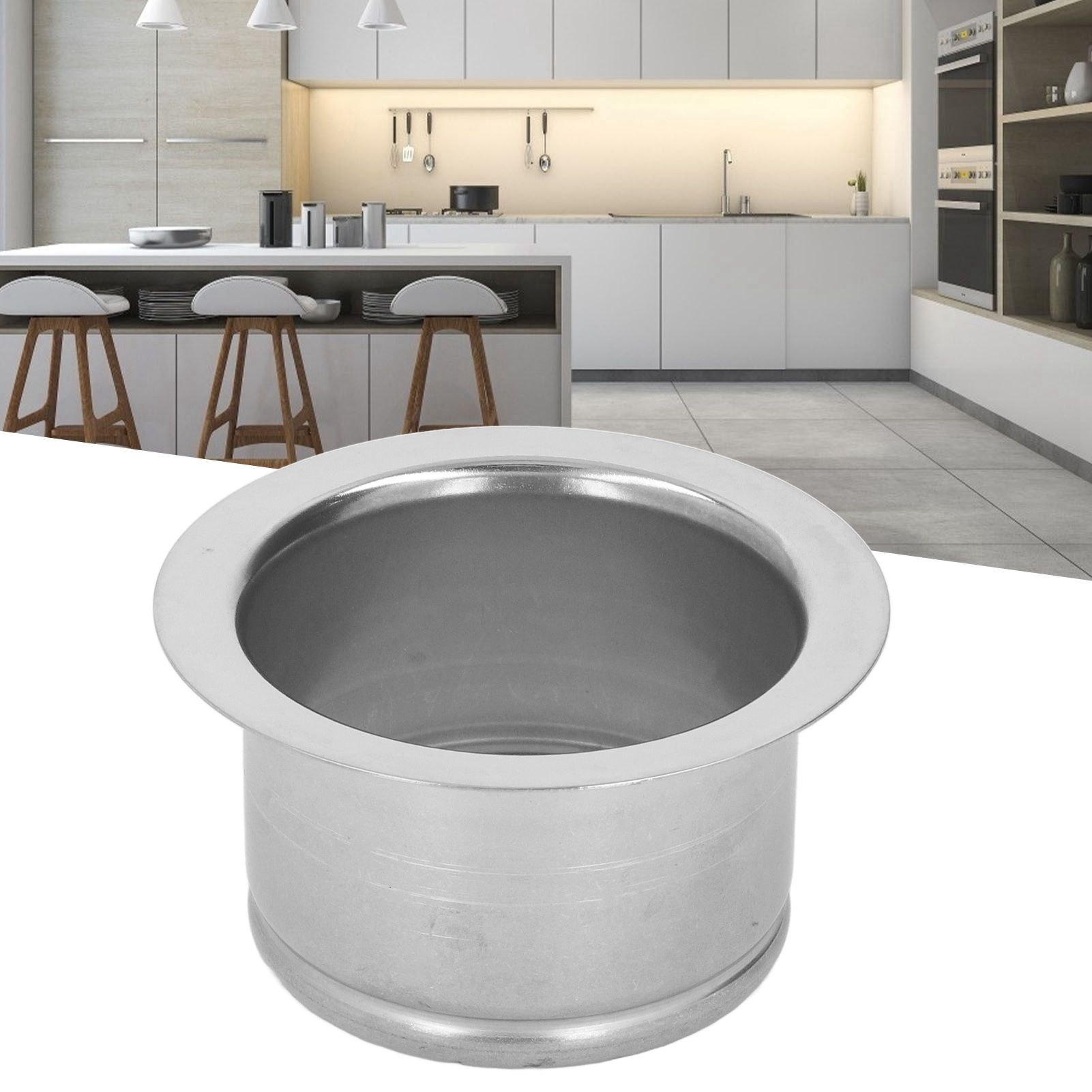 114mm Extended Sink Flange Stainless Steel Deep Garbage Disposal Flange view 12