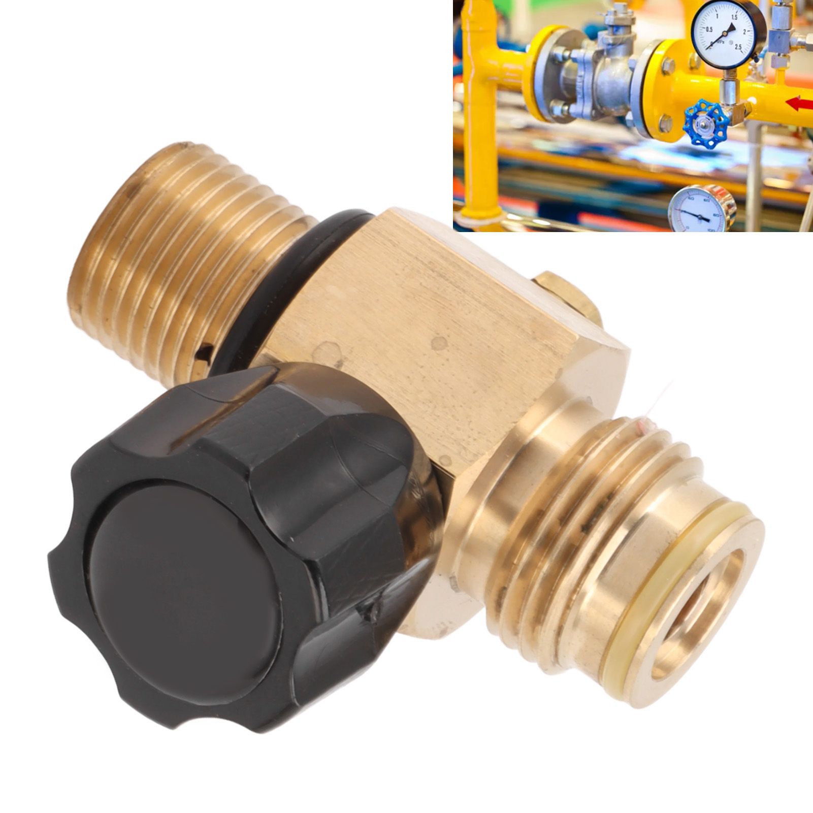 G1/2 14 CO2 Cylinder Refill Adapter 5000psi Maximum Pressure Brass M18x1.5 view 12