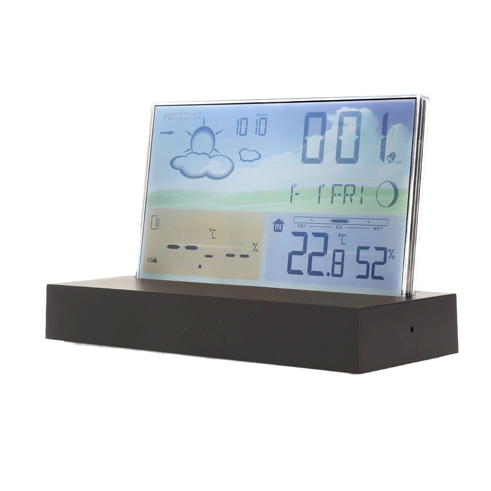 Weather Clock Transparent ABS Wireless Multifunctional Temperature Alarm Clock view 4