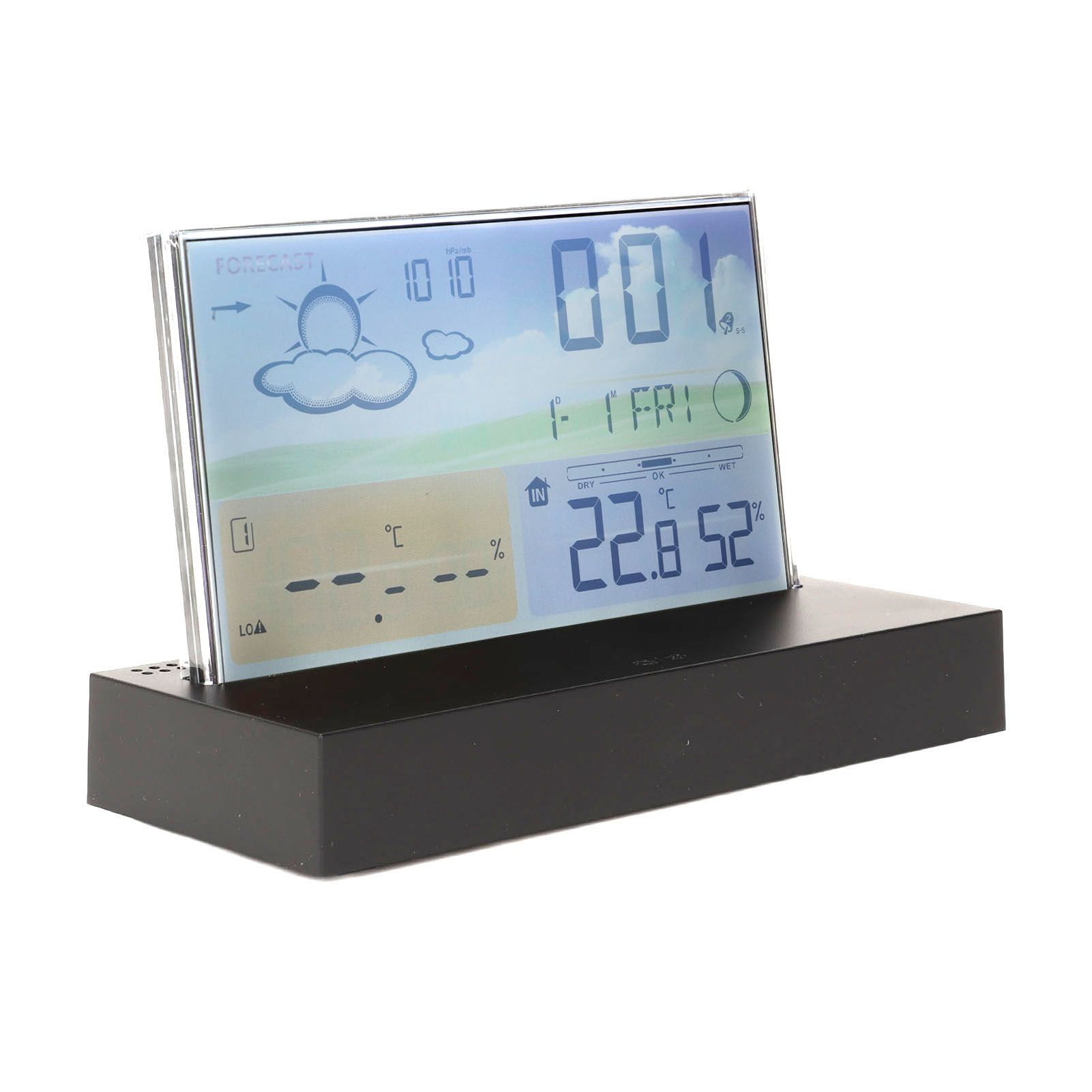 Weather Clock Transparent ABS Wireless Multifunctional Temperature Alarm Clock view 6