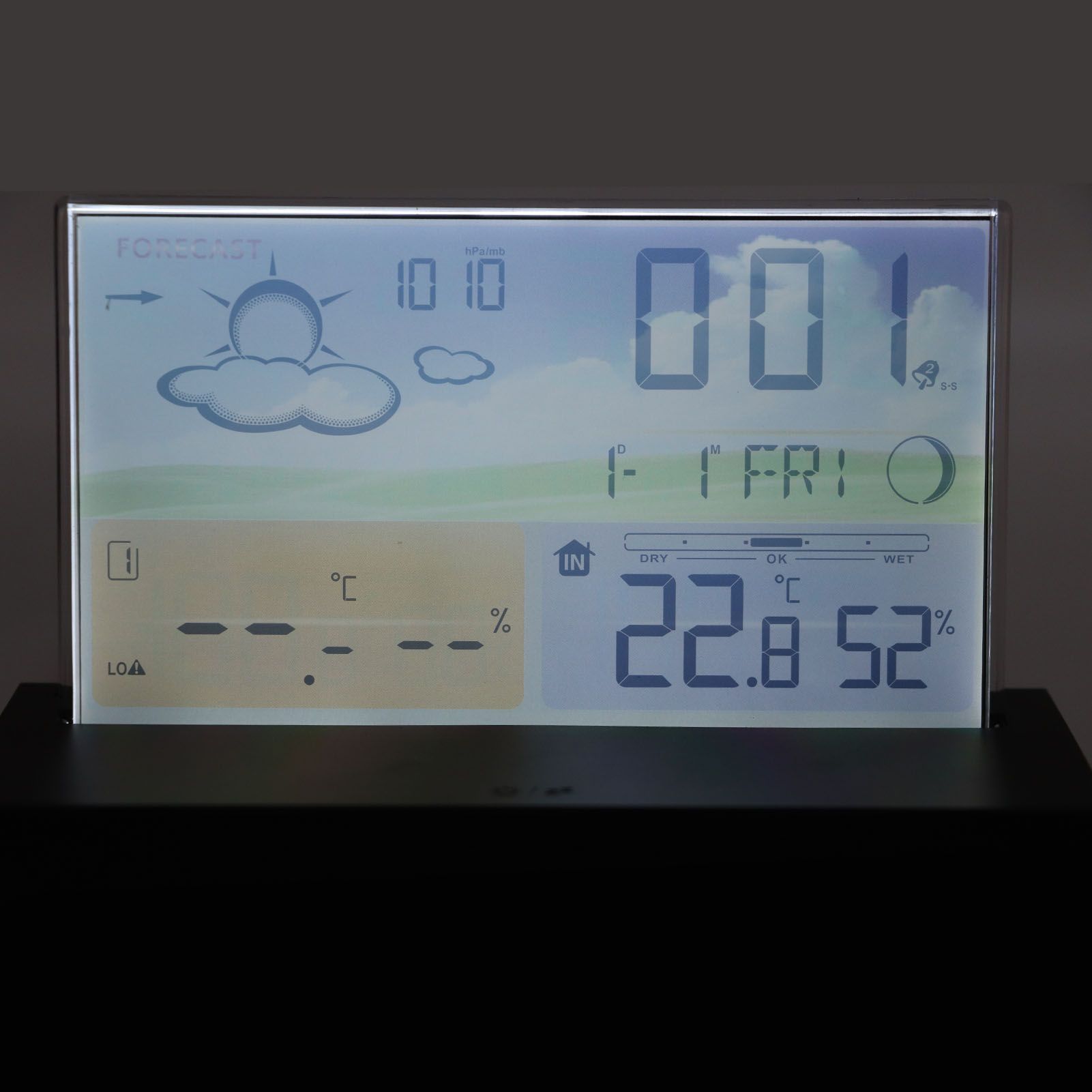 Weather Clock Transparent ABS Wireless Multifunctional Temperature Alarm Clock view 9