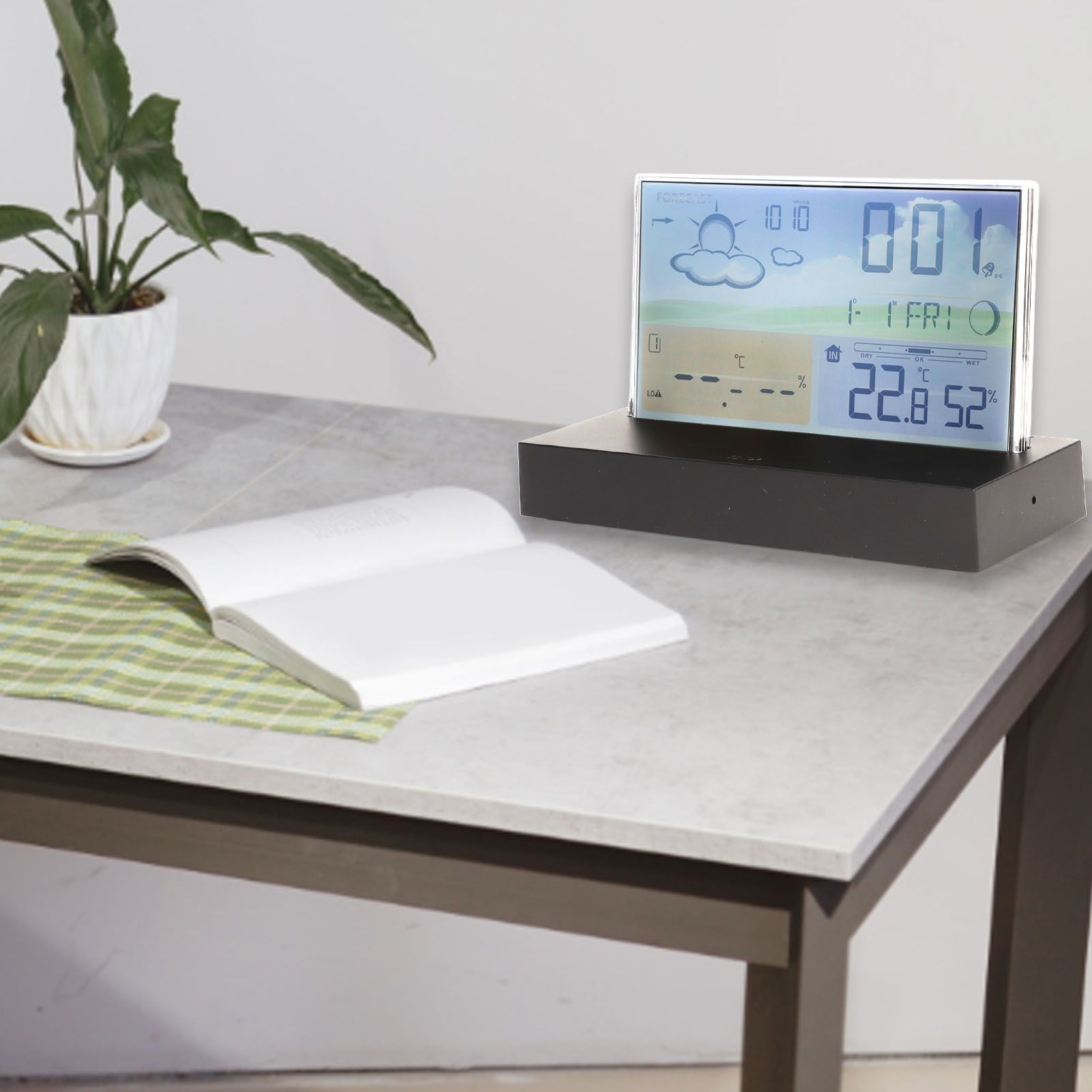 Weather Clock Transparent ABS Wireless Multifunctional Temperature Alarm Clock view 11