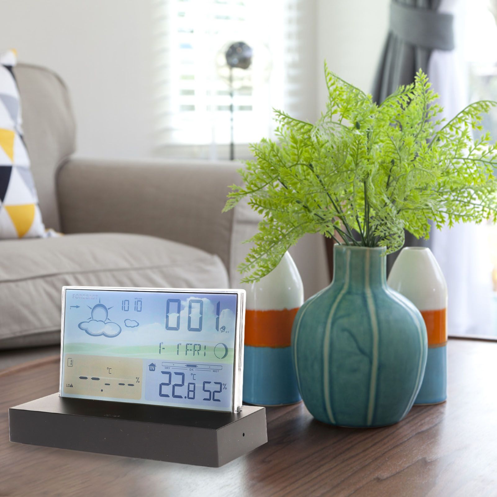 Weather Clock Transparent ABS Wireless Multifunctional Temperature Alarm Clock view 12