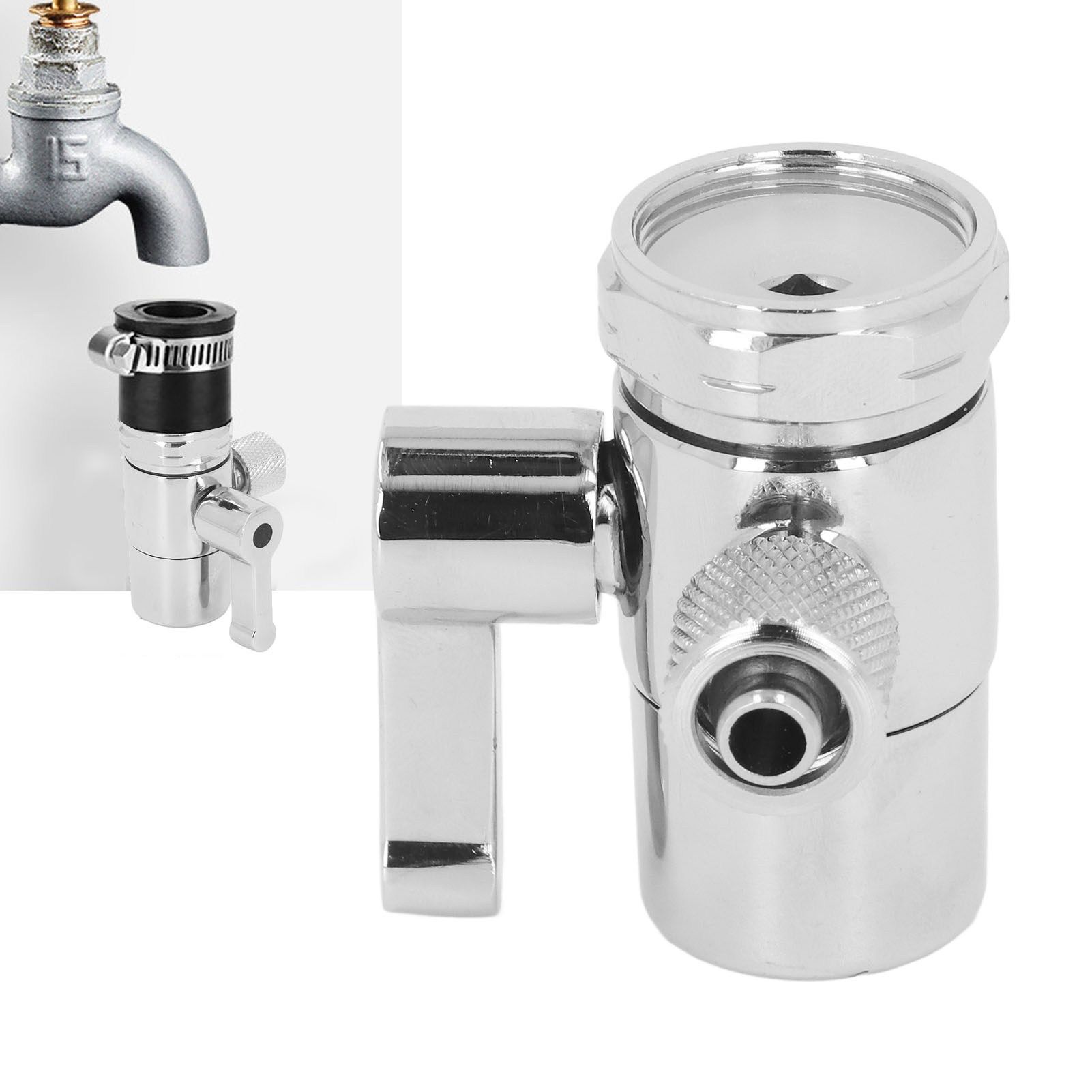 3/8in Faucet Diverter Valve M22 Female Thread Thickened Brass Sink Faucet view 11