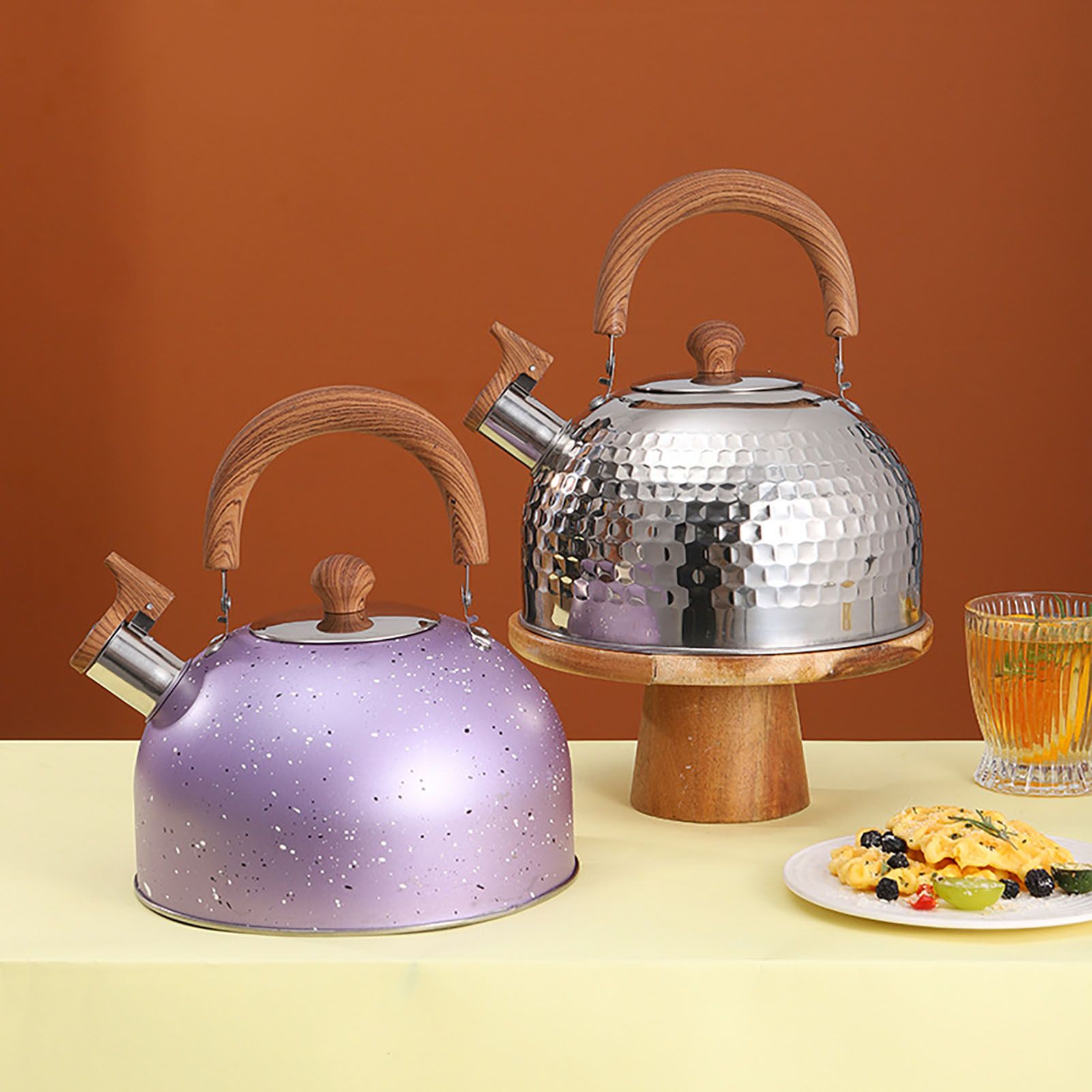 Water Kettle Stainless Steel Whistle Water Kettle Large Capacity Flat Bottomed view 7