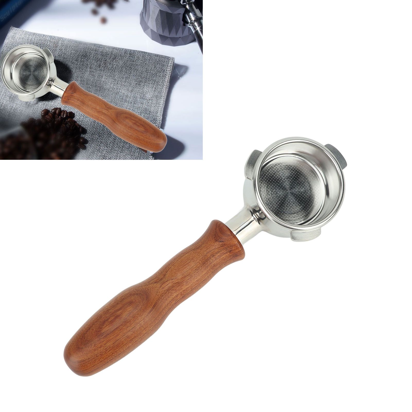 Bottomless Portafilter 54mm Stainless Steel 3 Ears Coffee Portafilter for view 11