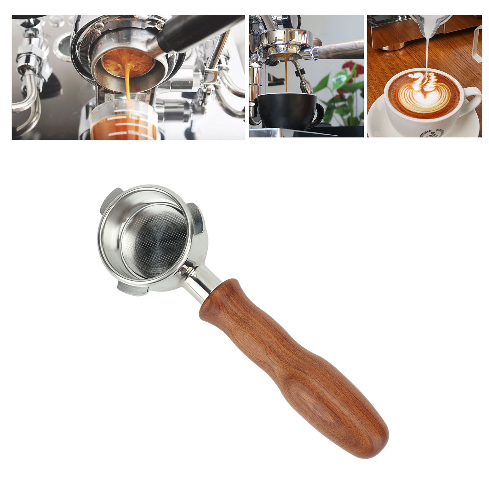 Bottomless Portafilter 54mm Stainless Steel 3 Ears Coffee Portafilter for view 12