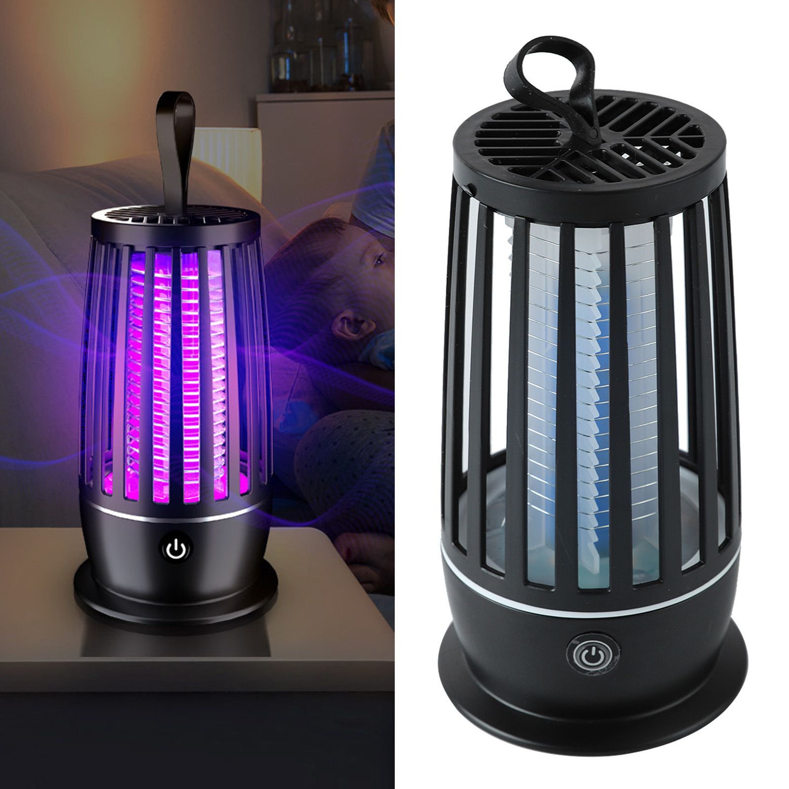 Electric Fly Killing Light 110V 220V PP USB Rechargeable Silent Fly Trap Lamp view 11