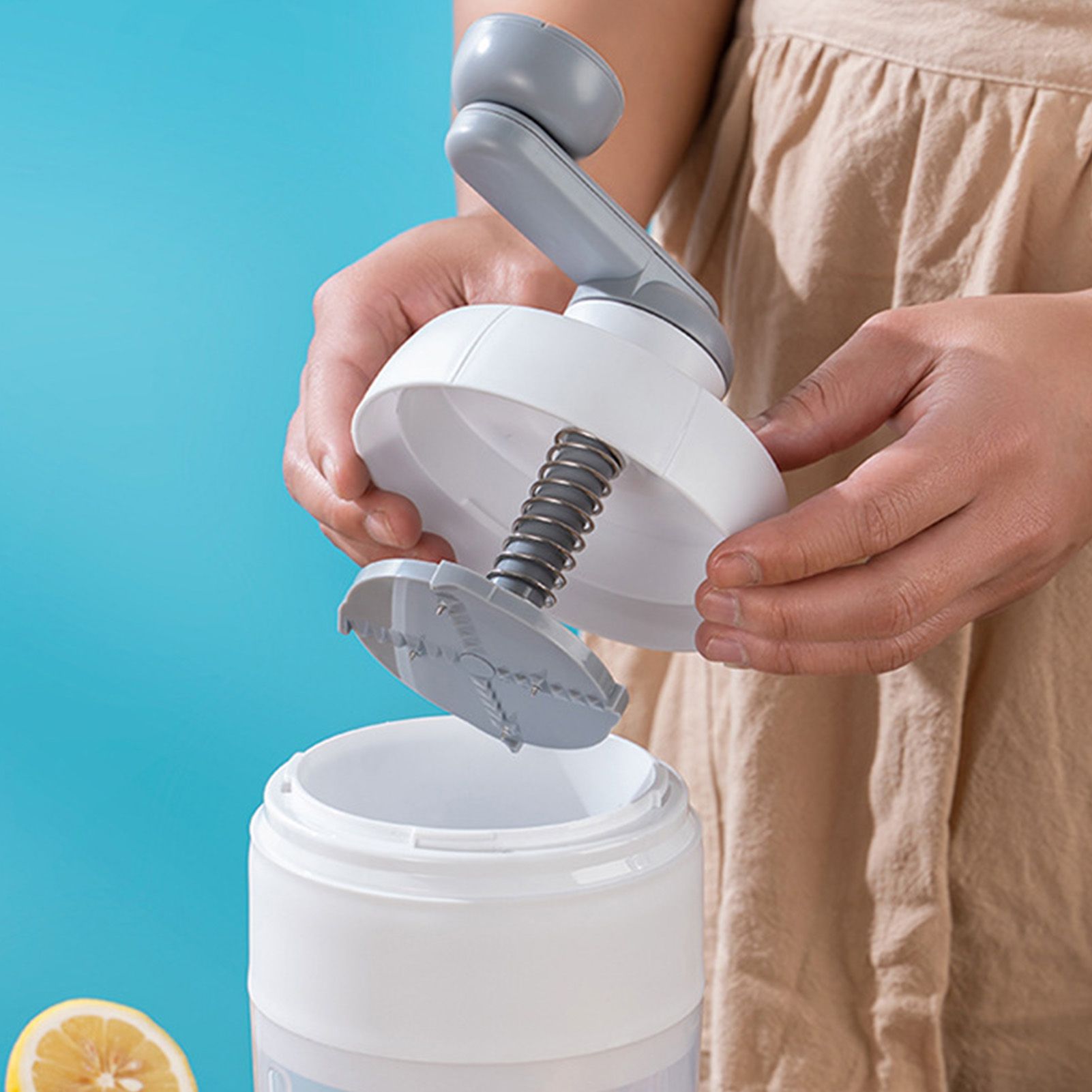 Manual Shaved Ice Snow Cone Maker Thickened Stainless Steel Blade Hand Ice view 9