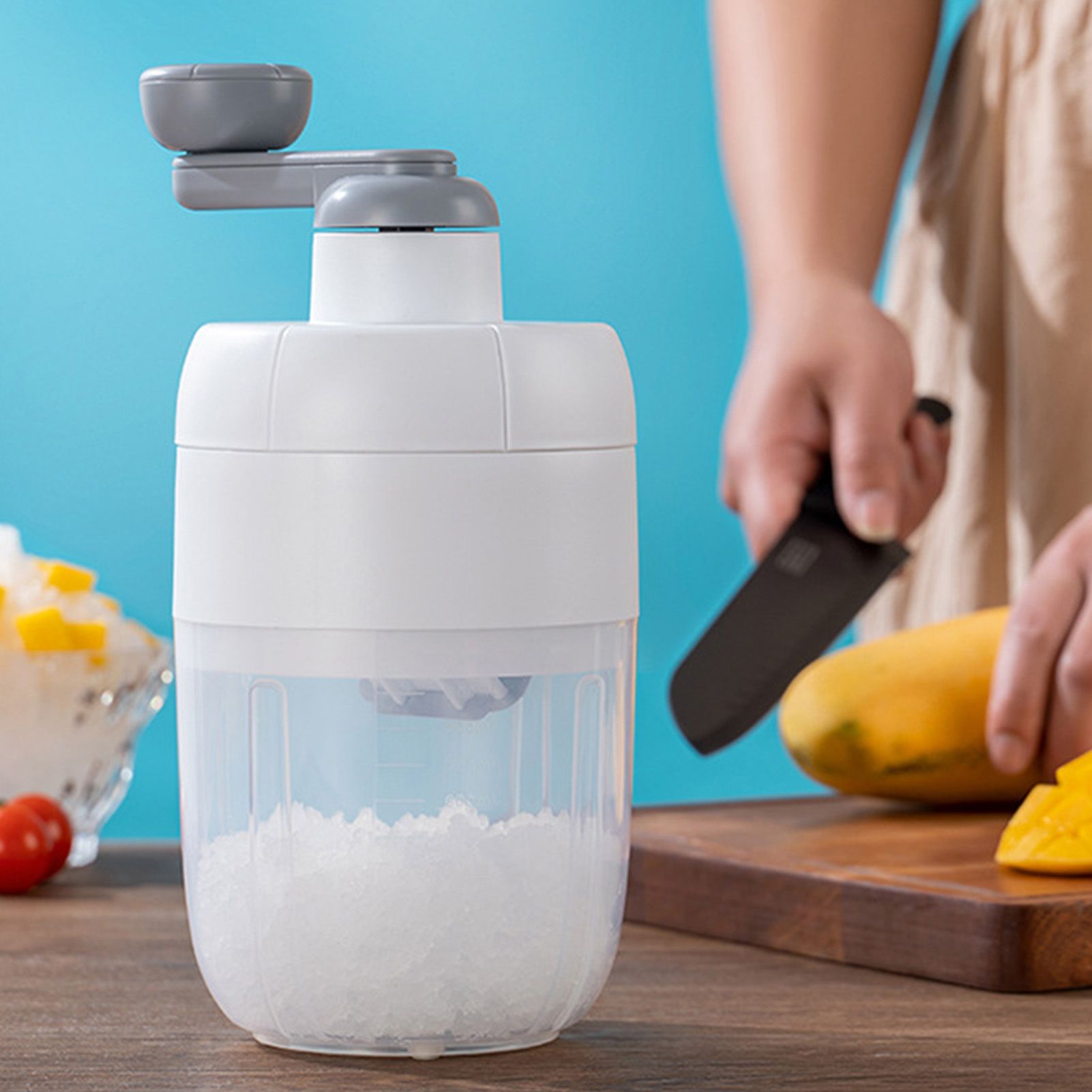 Manual Shaved Ice Snow Cone Maker Thickened Stainless Steel Blade Hand Ice view 11