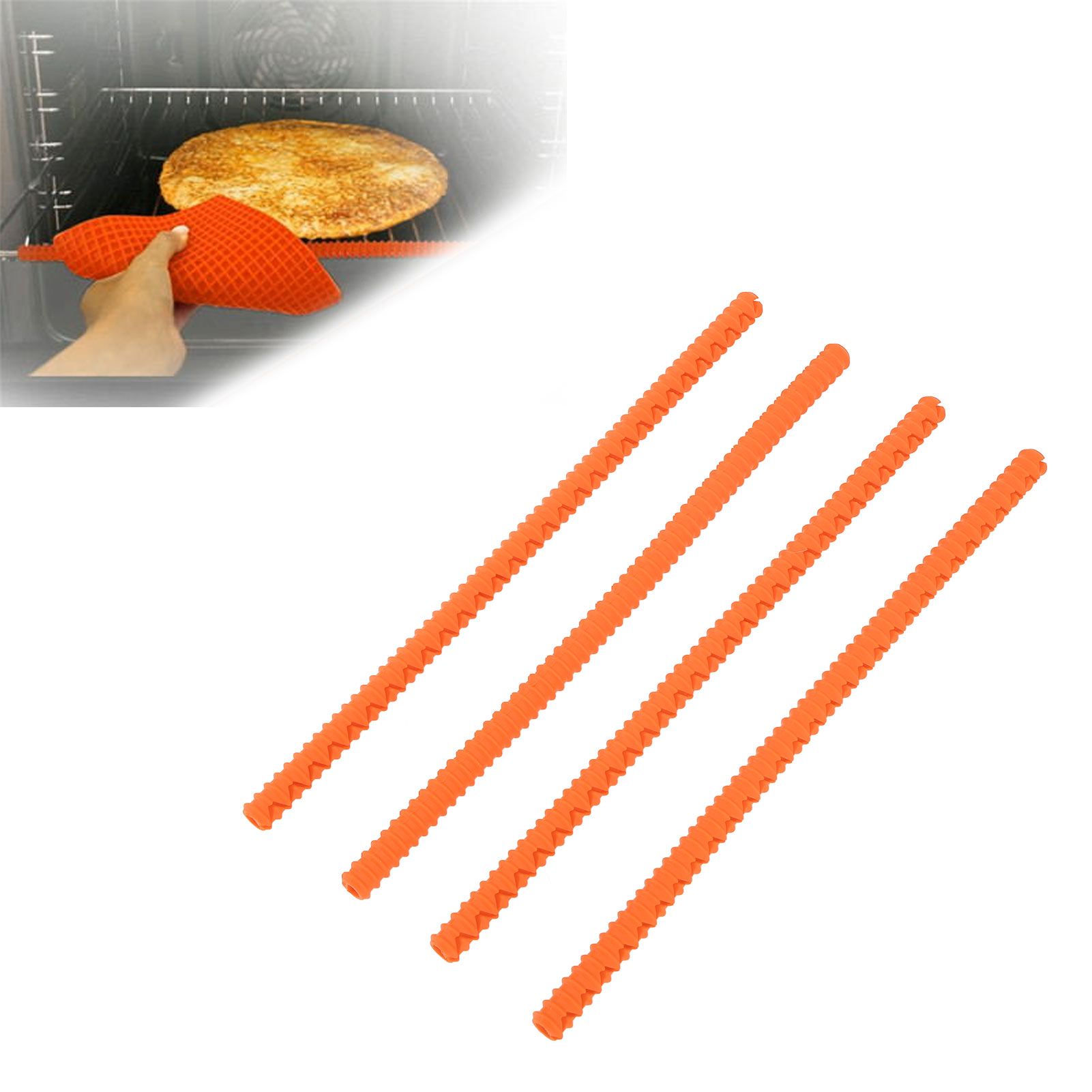 4PCS Oven Rack Protector Heat Resistant Silicone Edge Liner Cover Oven view 12