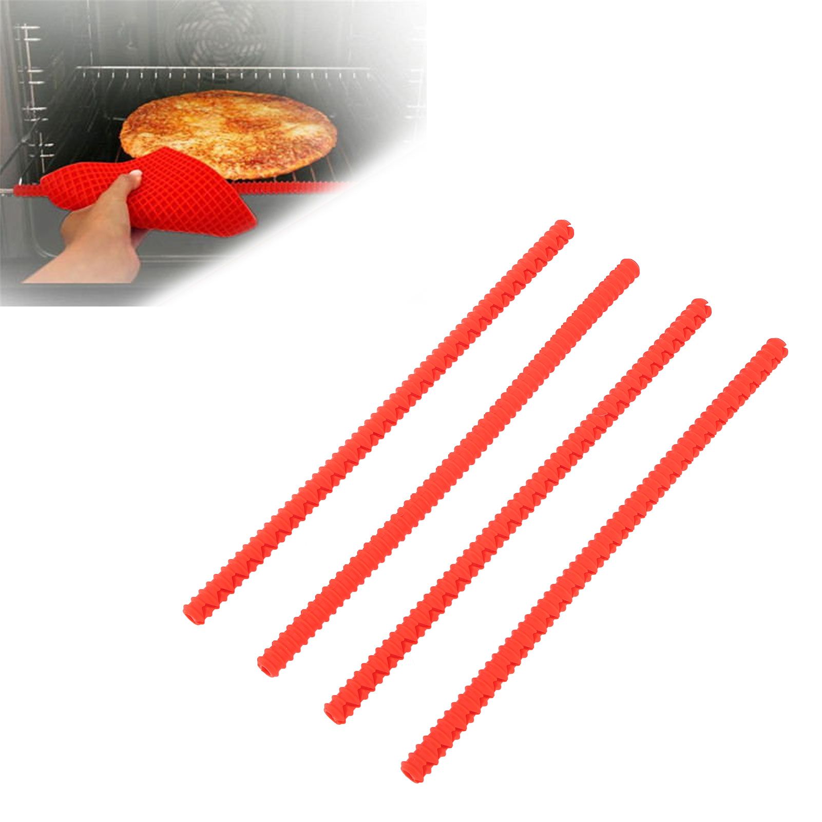 4PCS Oven Rack Protector Heat Resistant Silicone Edge Liner Cover Oven view 12