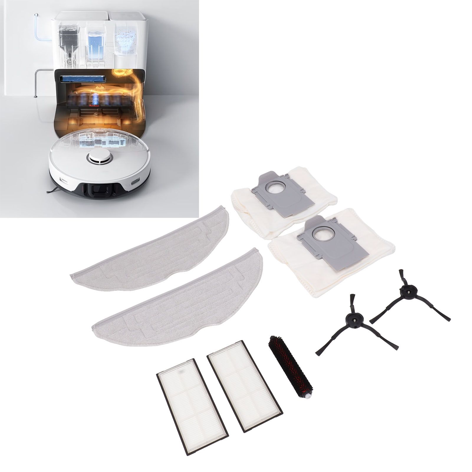 Vacuum Cleaner Accessories Kits for Roborock G20 Include 1 Mop Self Cleaning view 12
