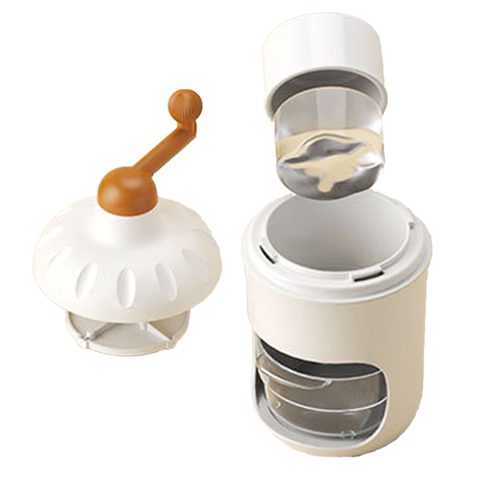 Hand Crank Shaved Ice Machine Stainless Steel Blades Safe Portable Ice Crusher view 2