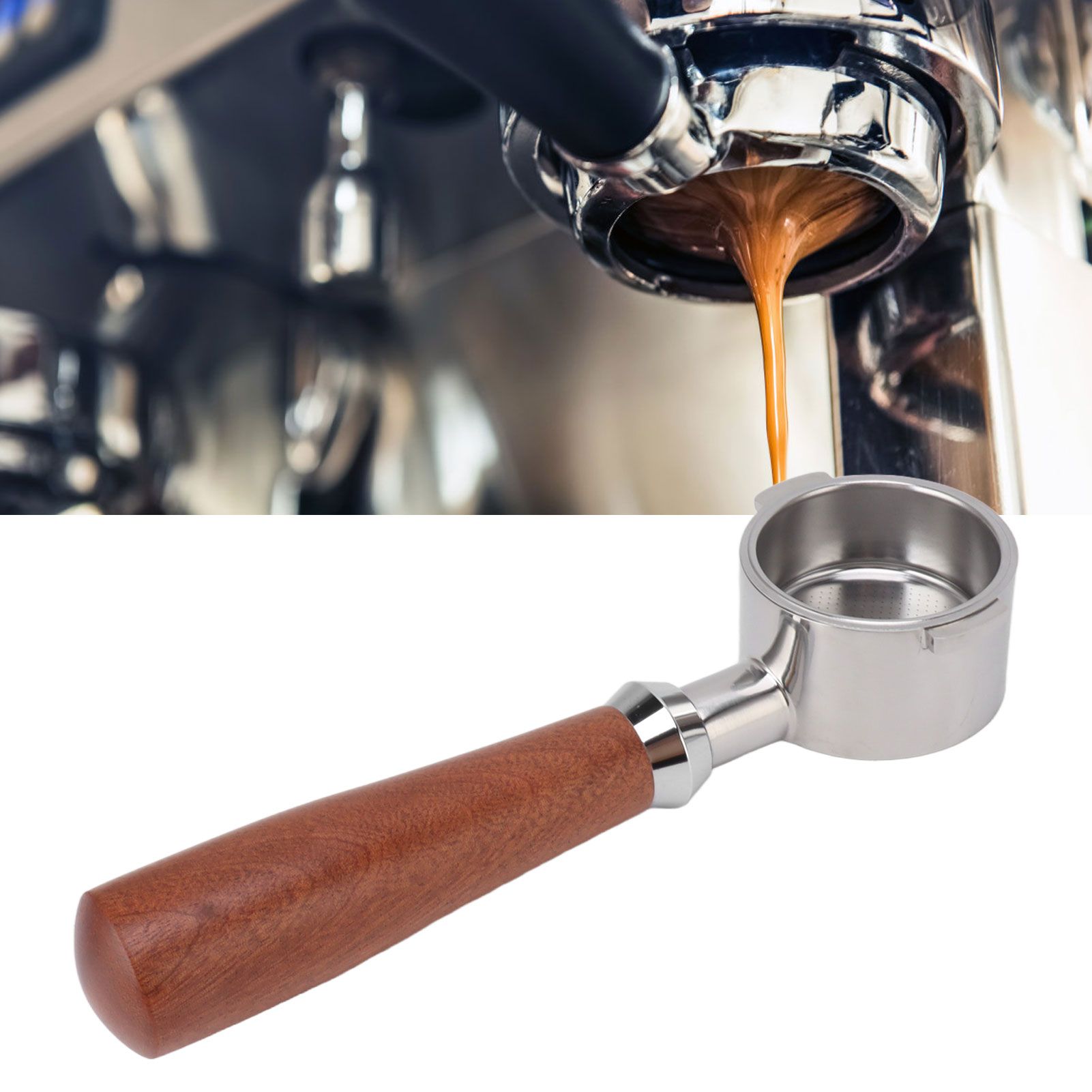 51mm Coffee Bottomless Portafilter 2 Ears Detachable Coffee Portafilter with view 12