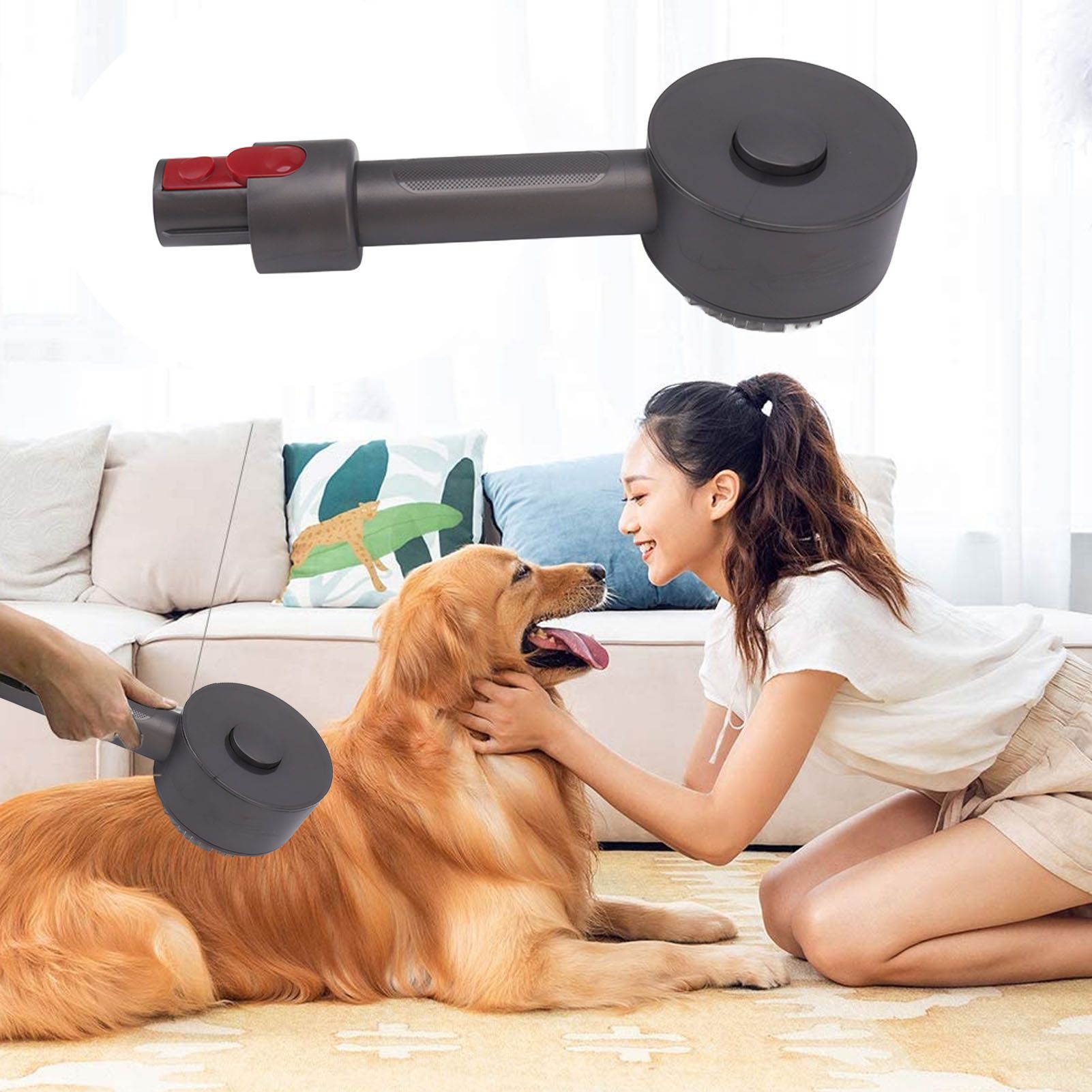 Vacuum Dog Pet Hair Brush Attachment Pet Grooming Tools Hair Removal for Dogs view 11